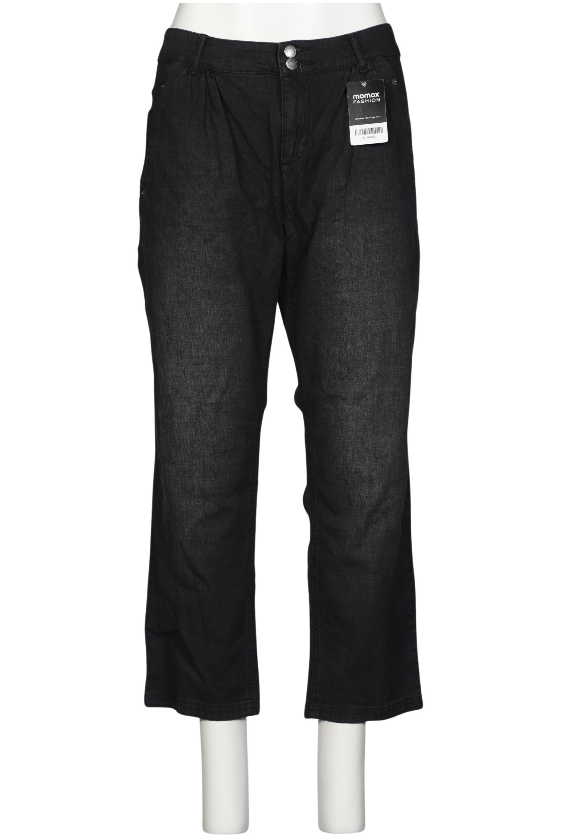 

sheego Damen Jeans, schwarz, Gr. 23