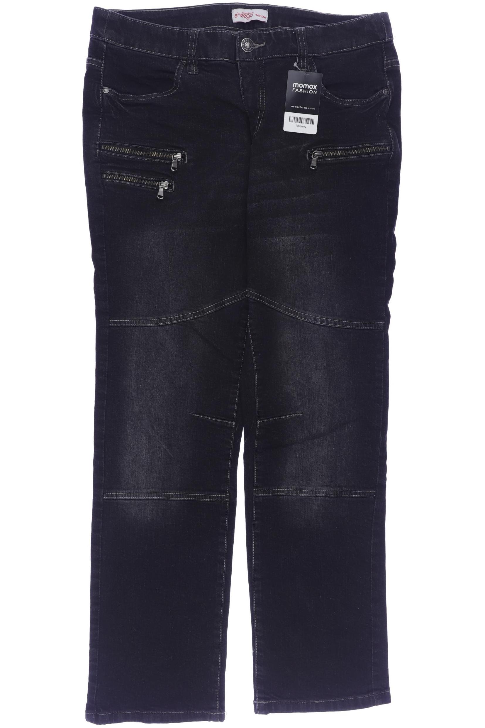 

sheego Damen Jeans, schwarz, Gr. 42