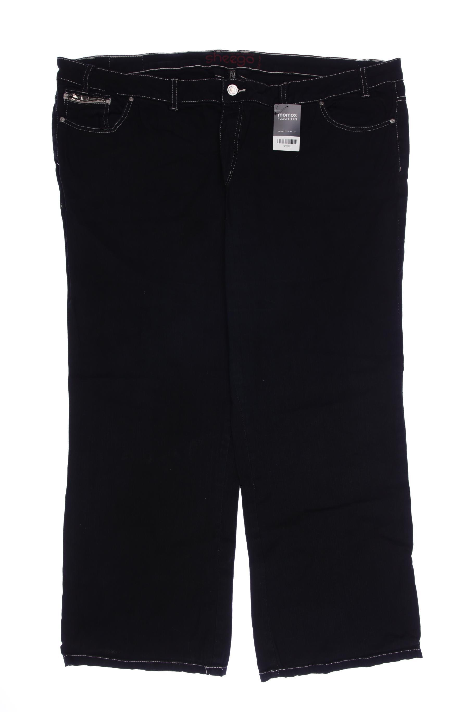 

sheego Damen Jeans, schwarz, Gr. 0