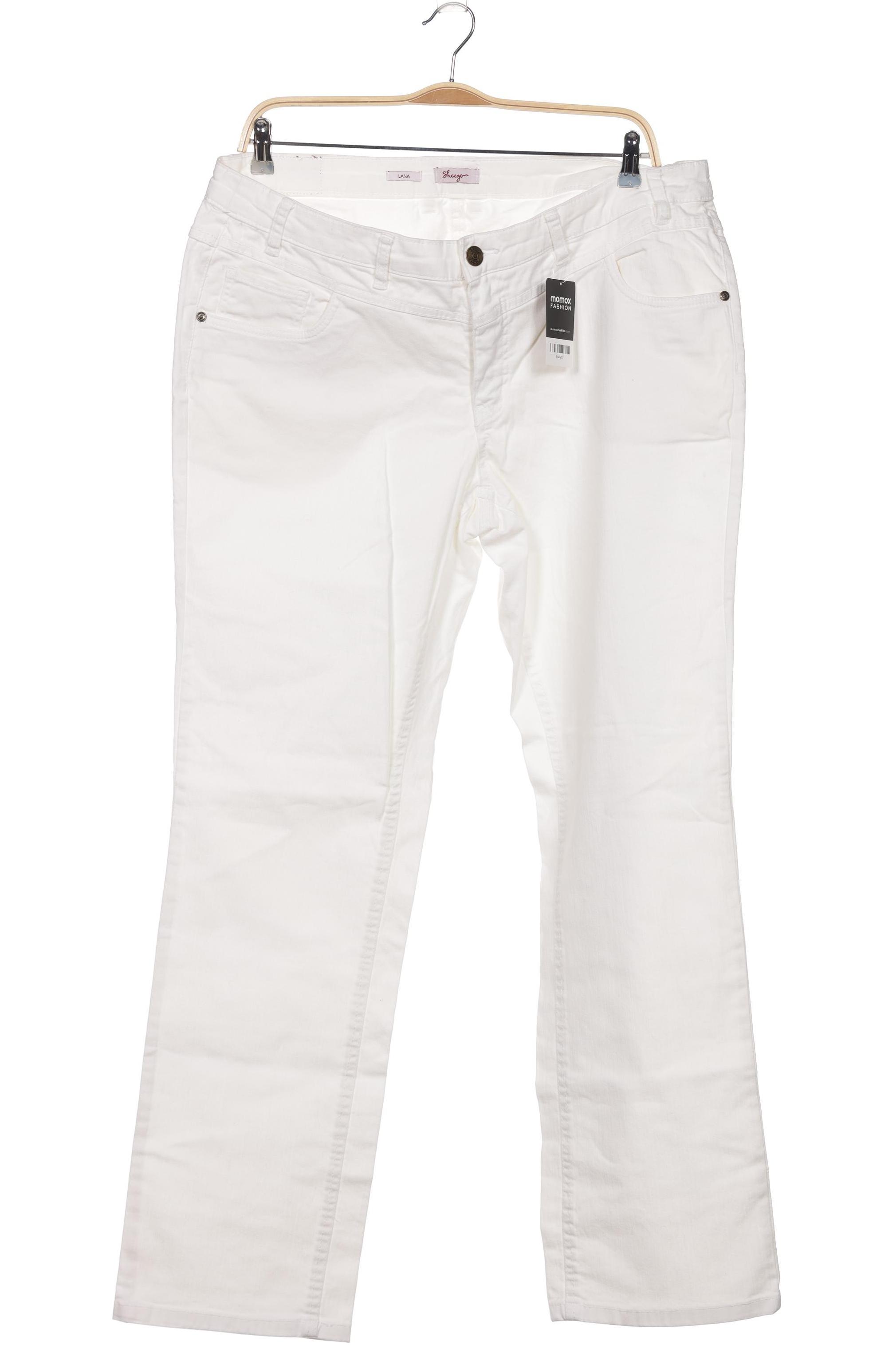 

sheego Damen Jeans, weiß, Gr. 100