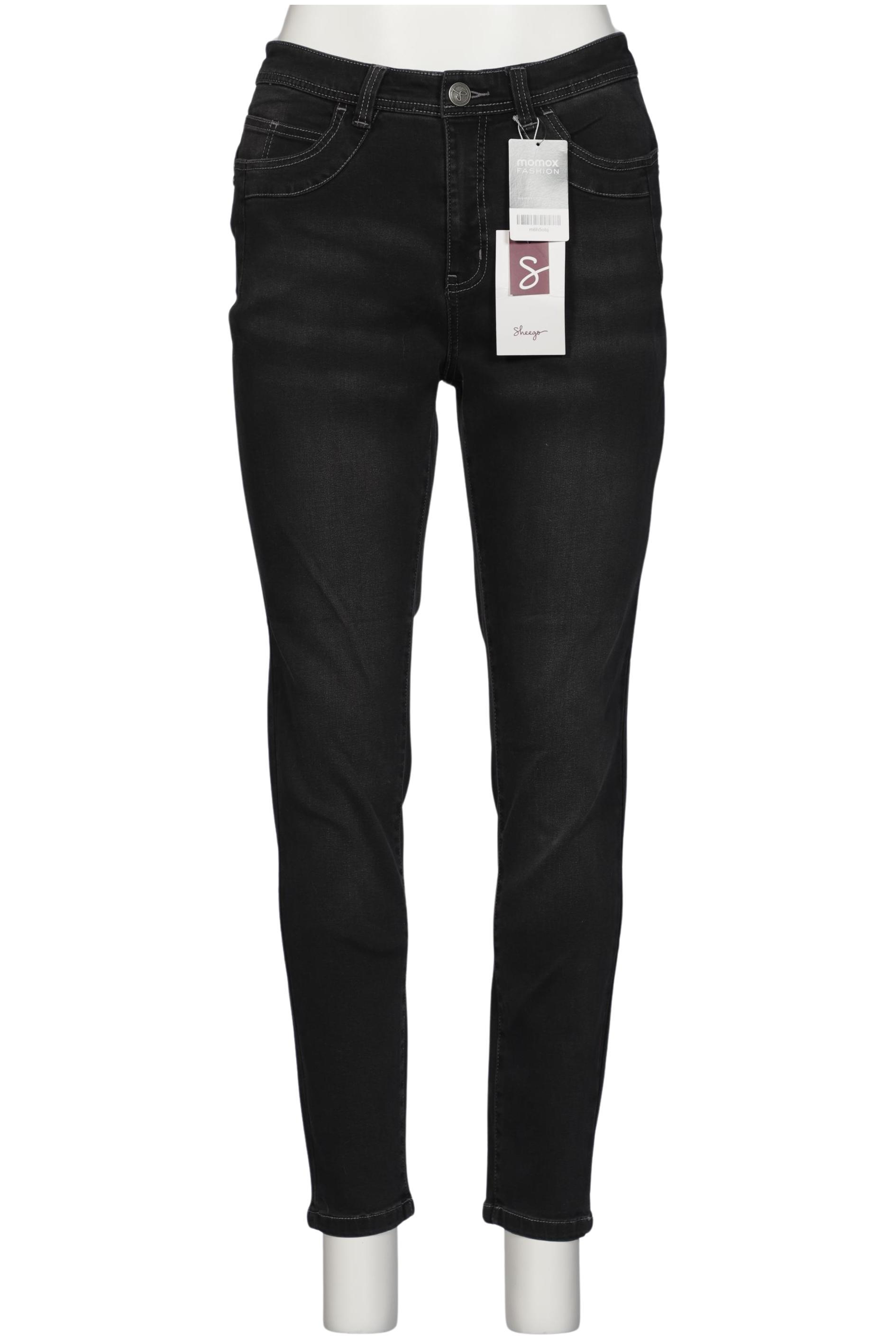 

sheego Damen Jeans, schwarz, Gr. 44