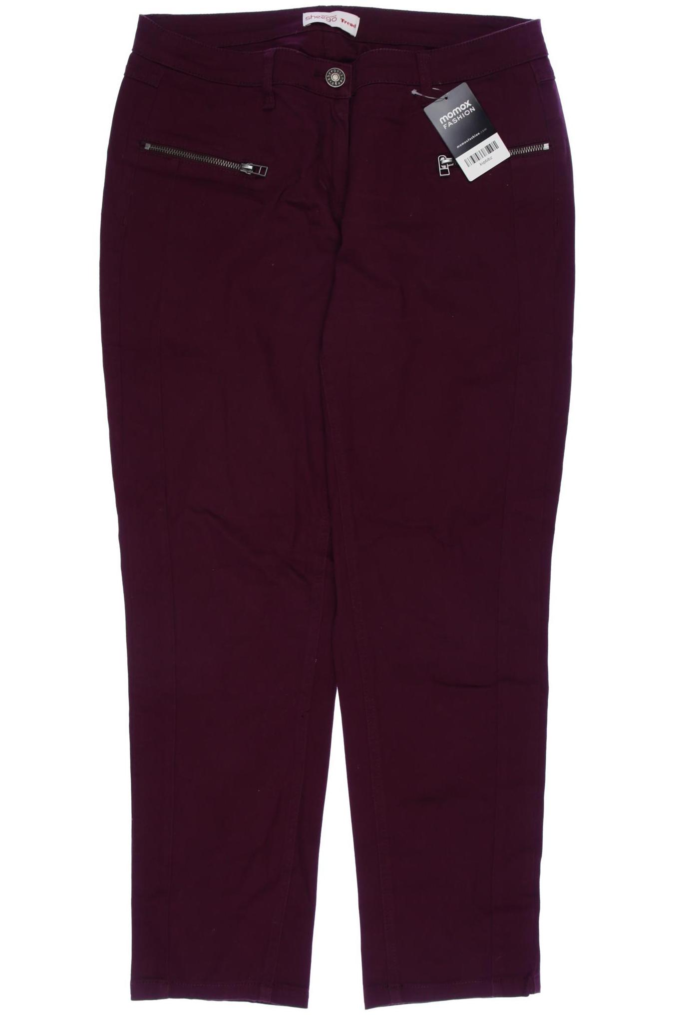 

sheego Damen Jeans, bordeaux, Gr. 21