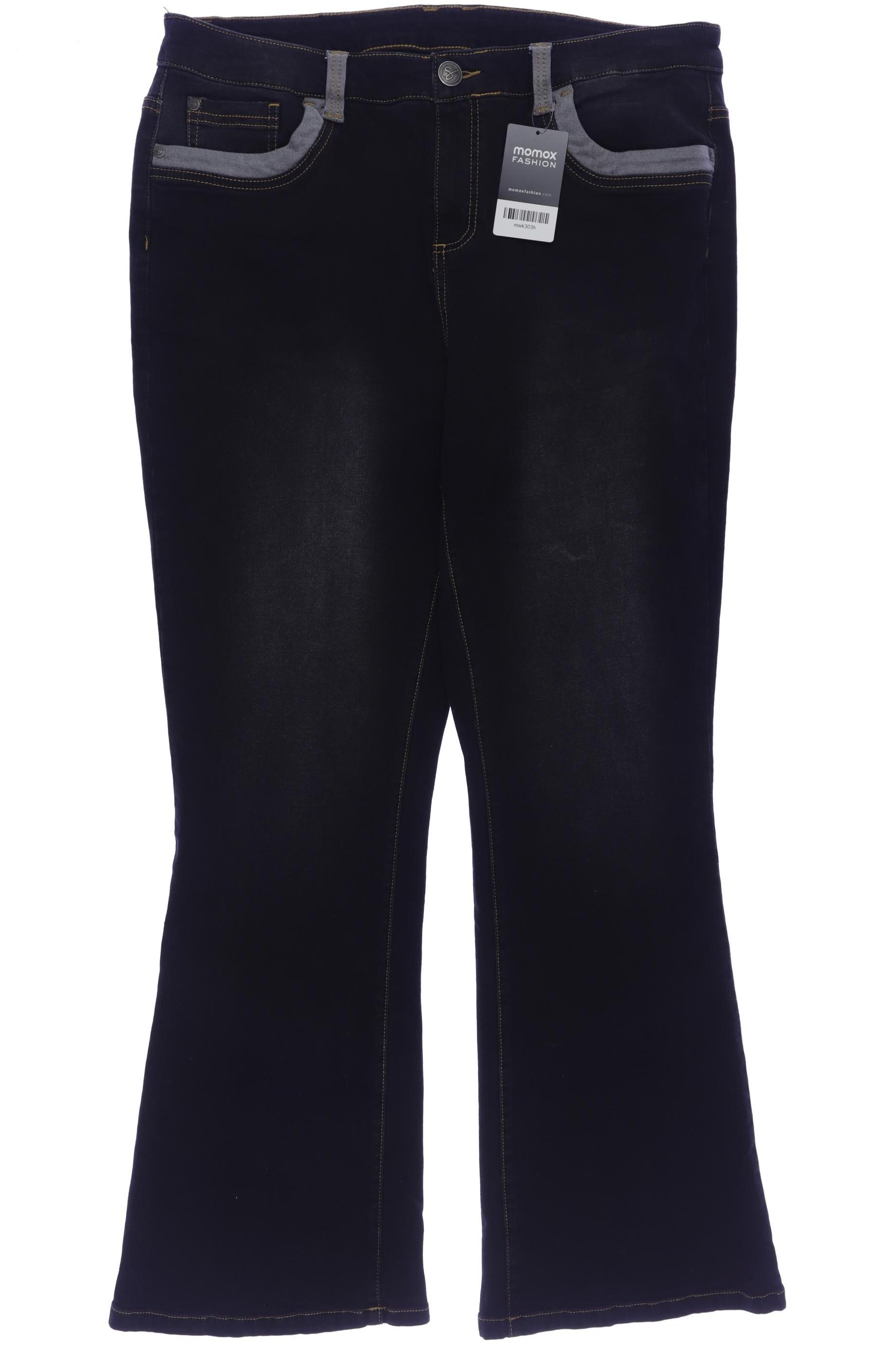 

sheego Damen Jeans, schwarz, Gr. 46