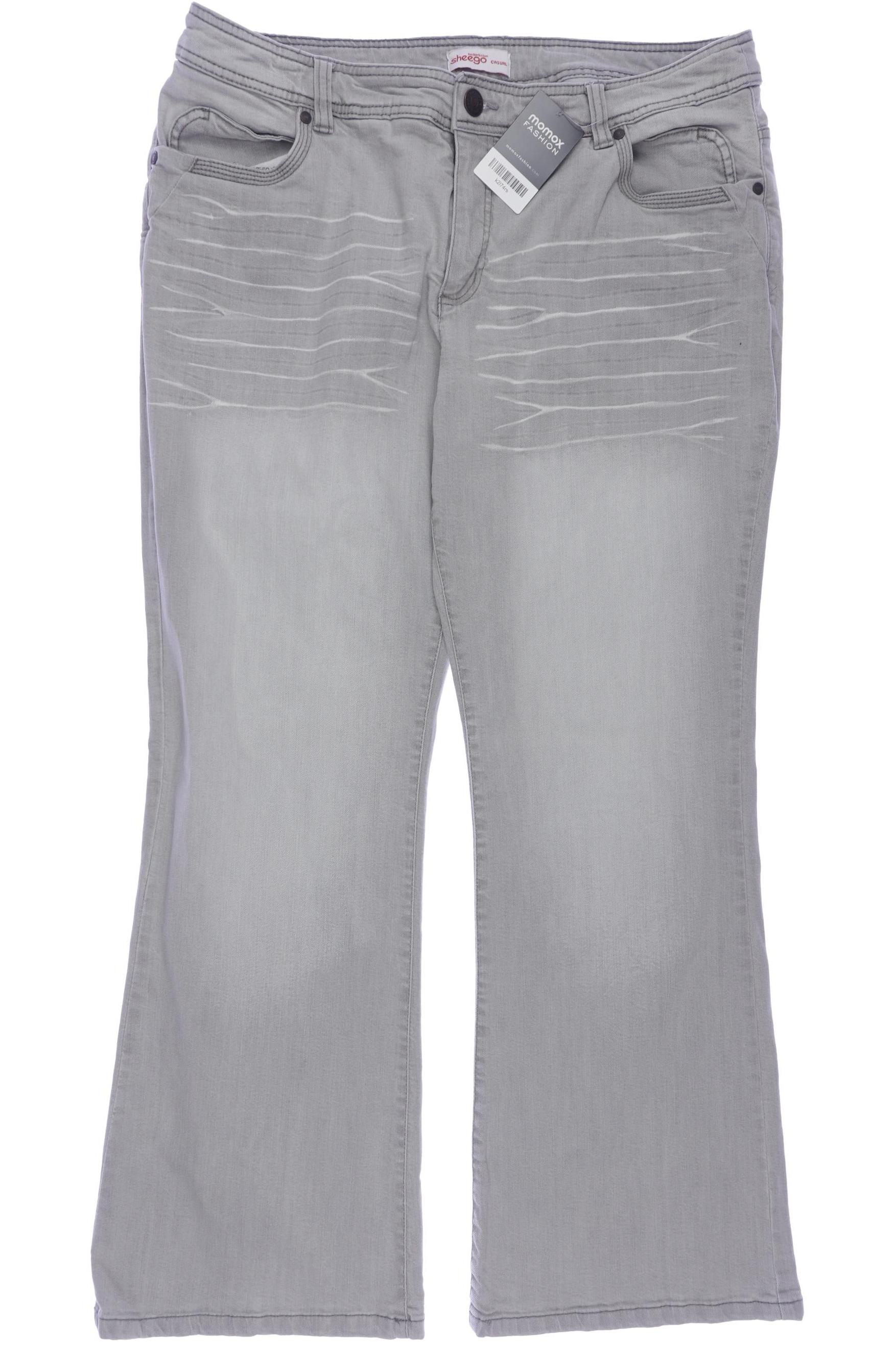 

sheego Damen Jeans, grau, Gr. 48