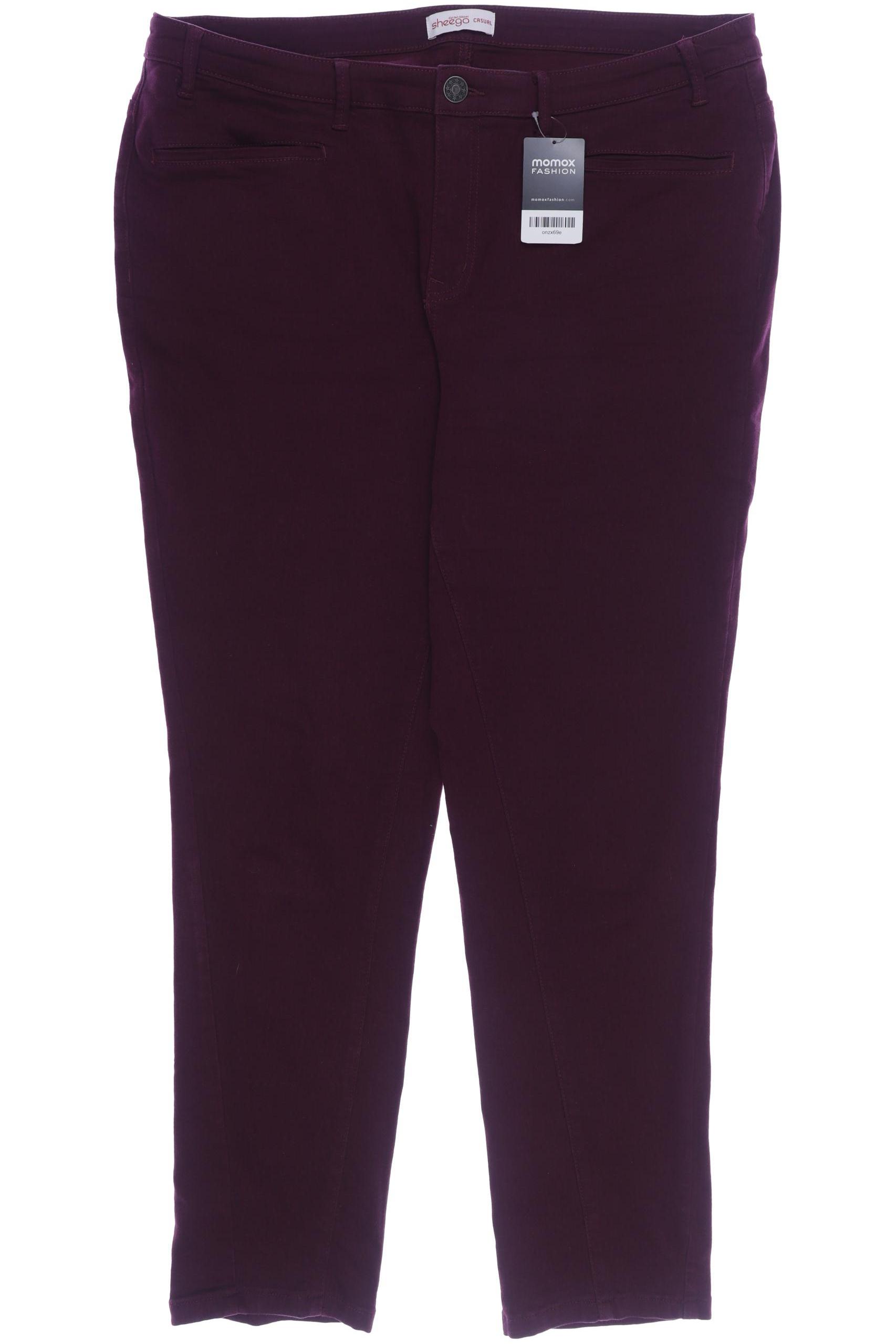 

sheego Damen Jeans, bordeaux, Gr. 50