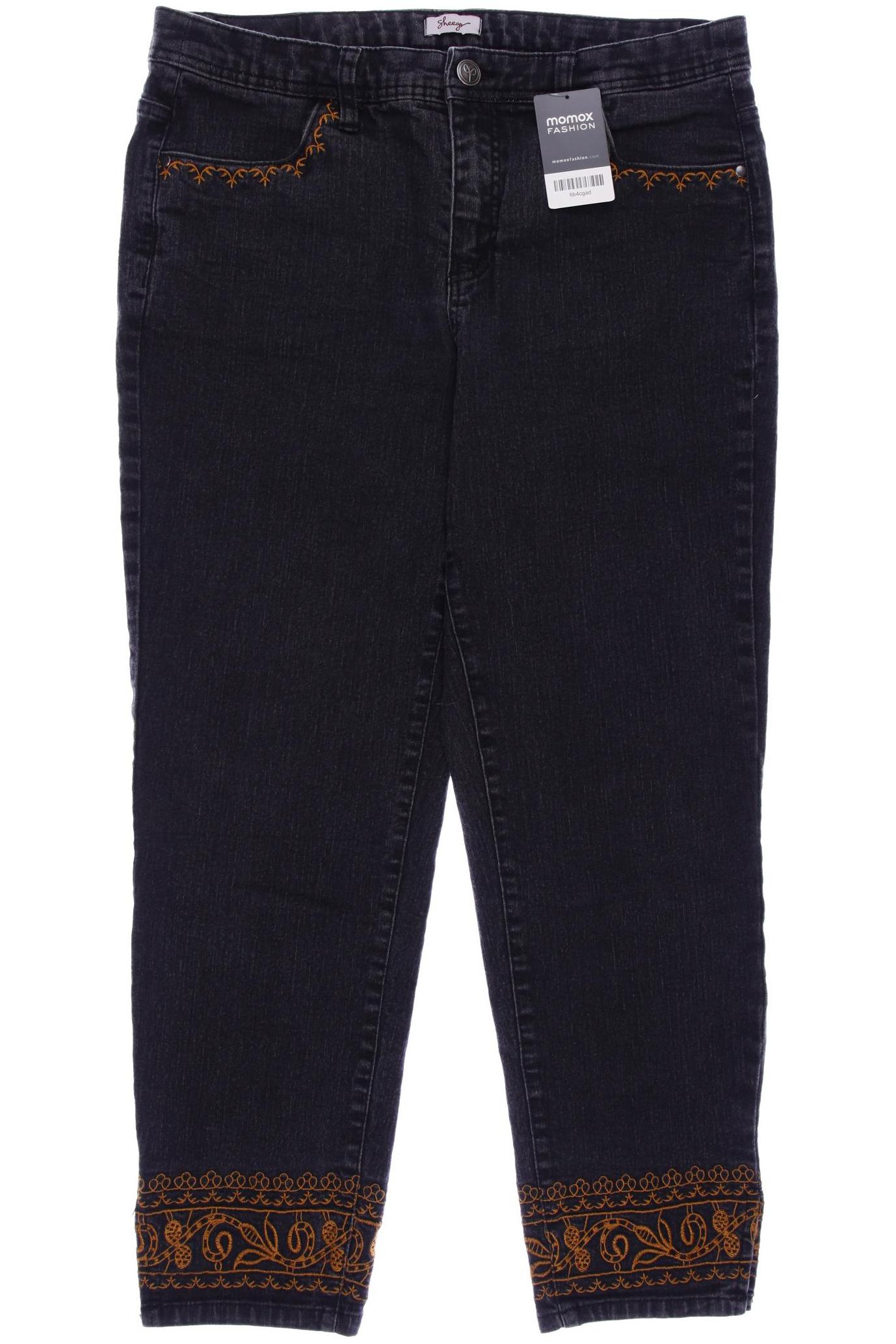 

sheego Damen Jeans, grau