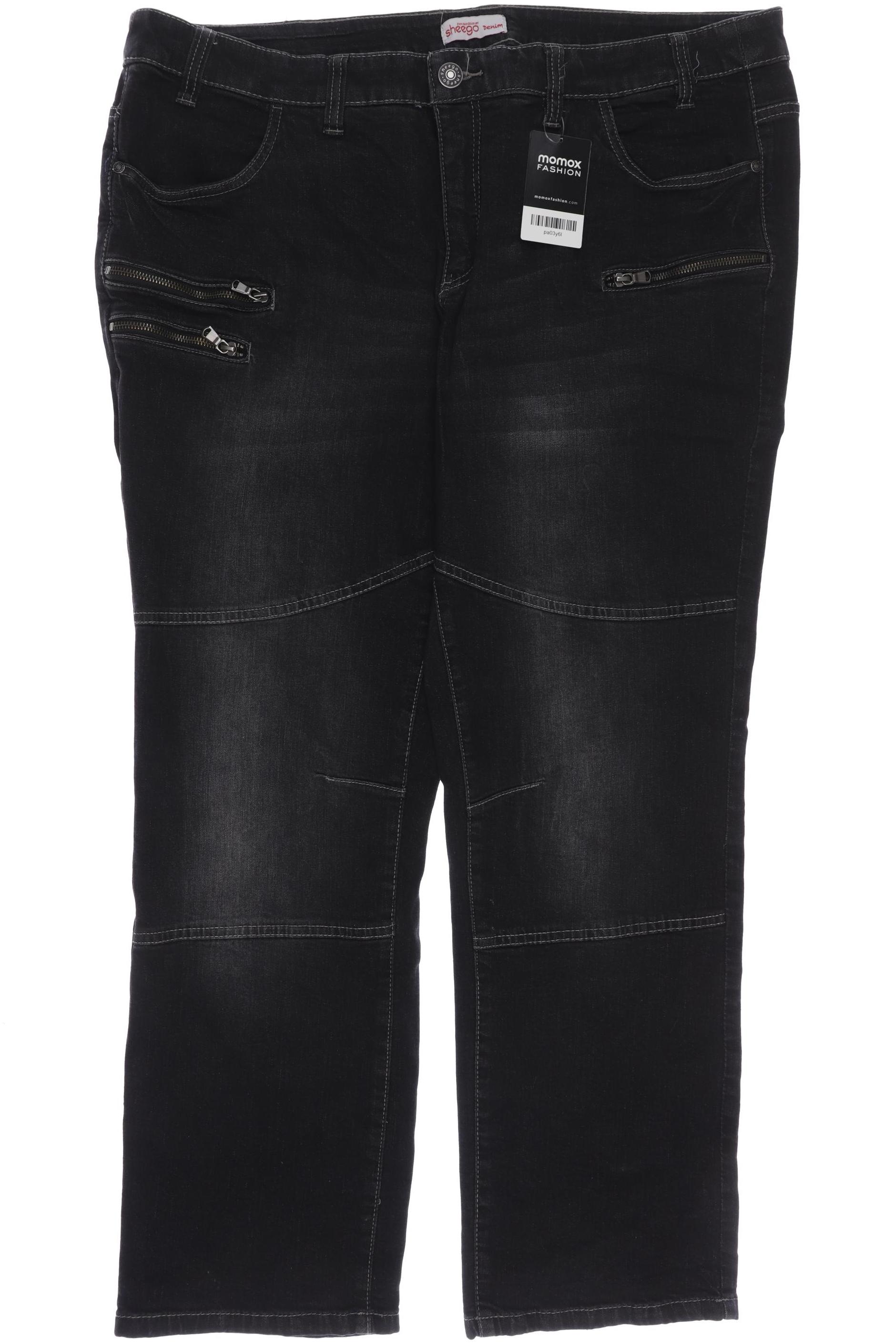 

sheego Damen Jeans, schwarz, Gr. 50