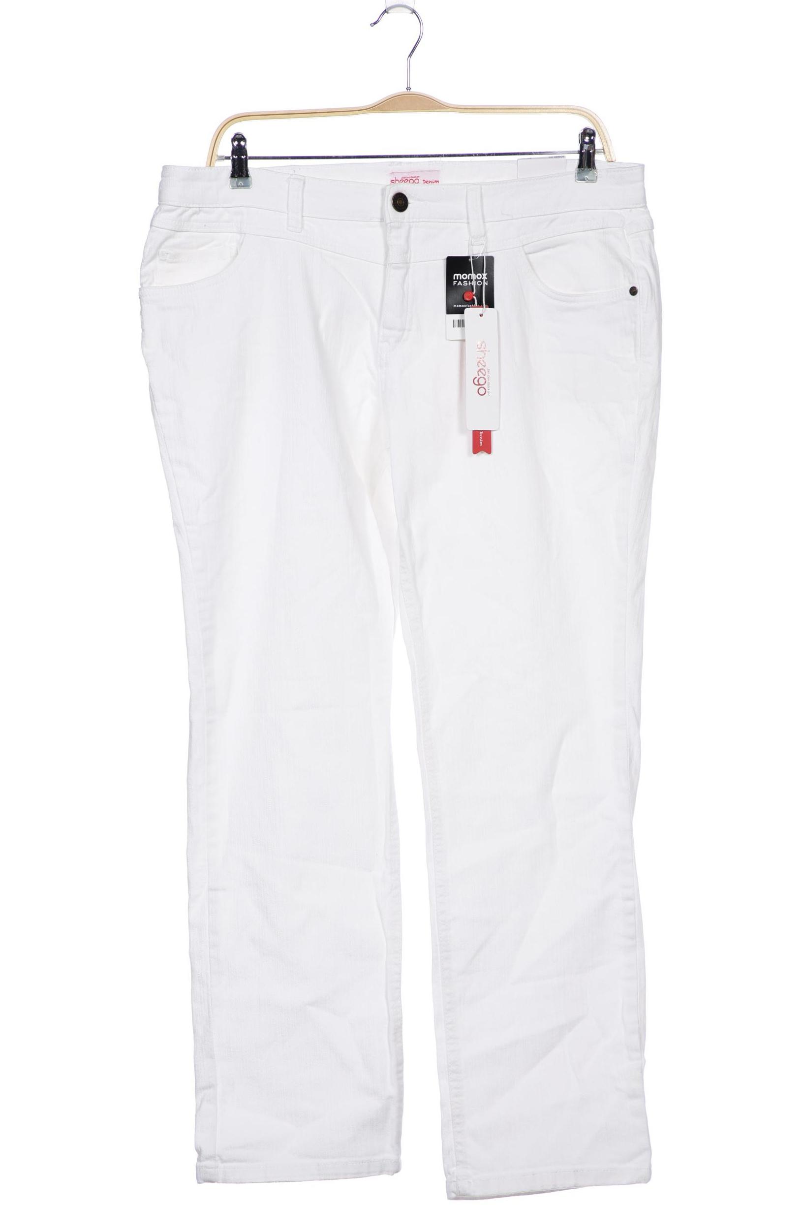 

sheego Damen Jeans, weiß