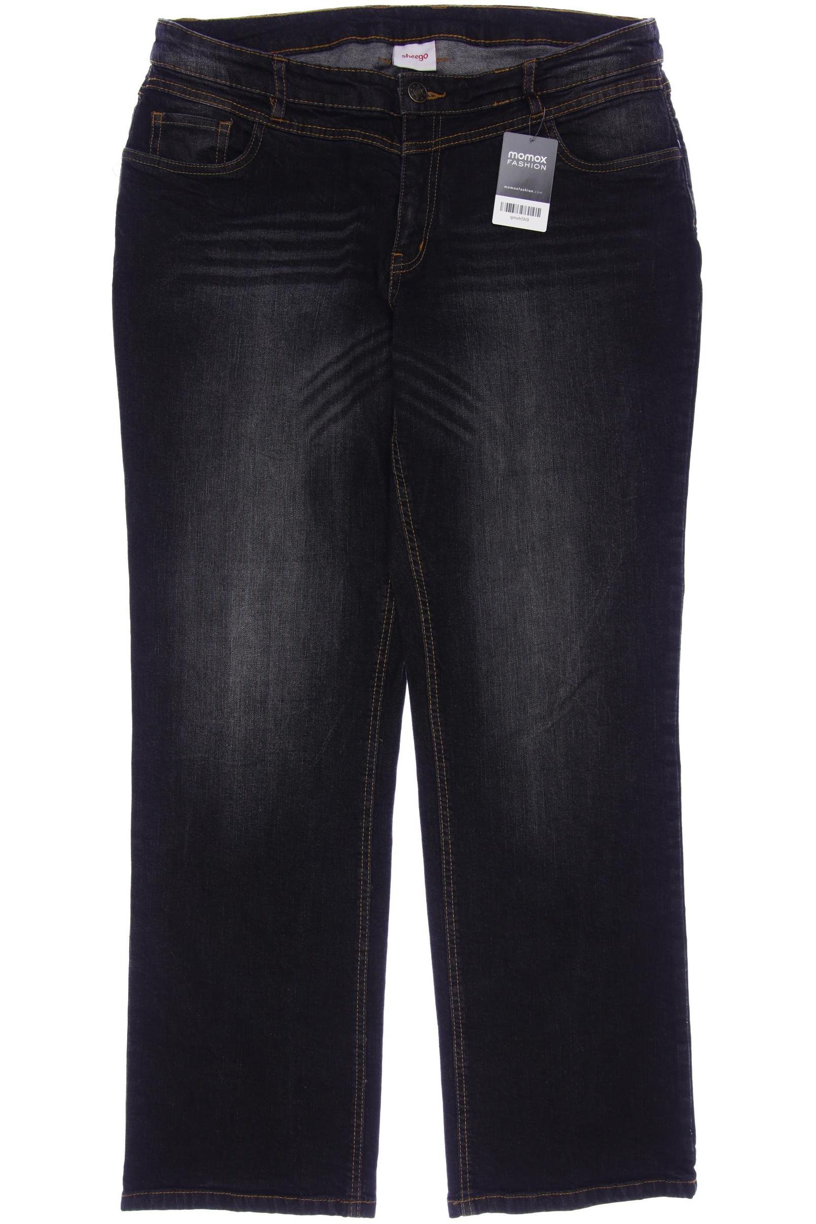 

sheego Damen Jeans, schwarz, Gr. 92
