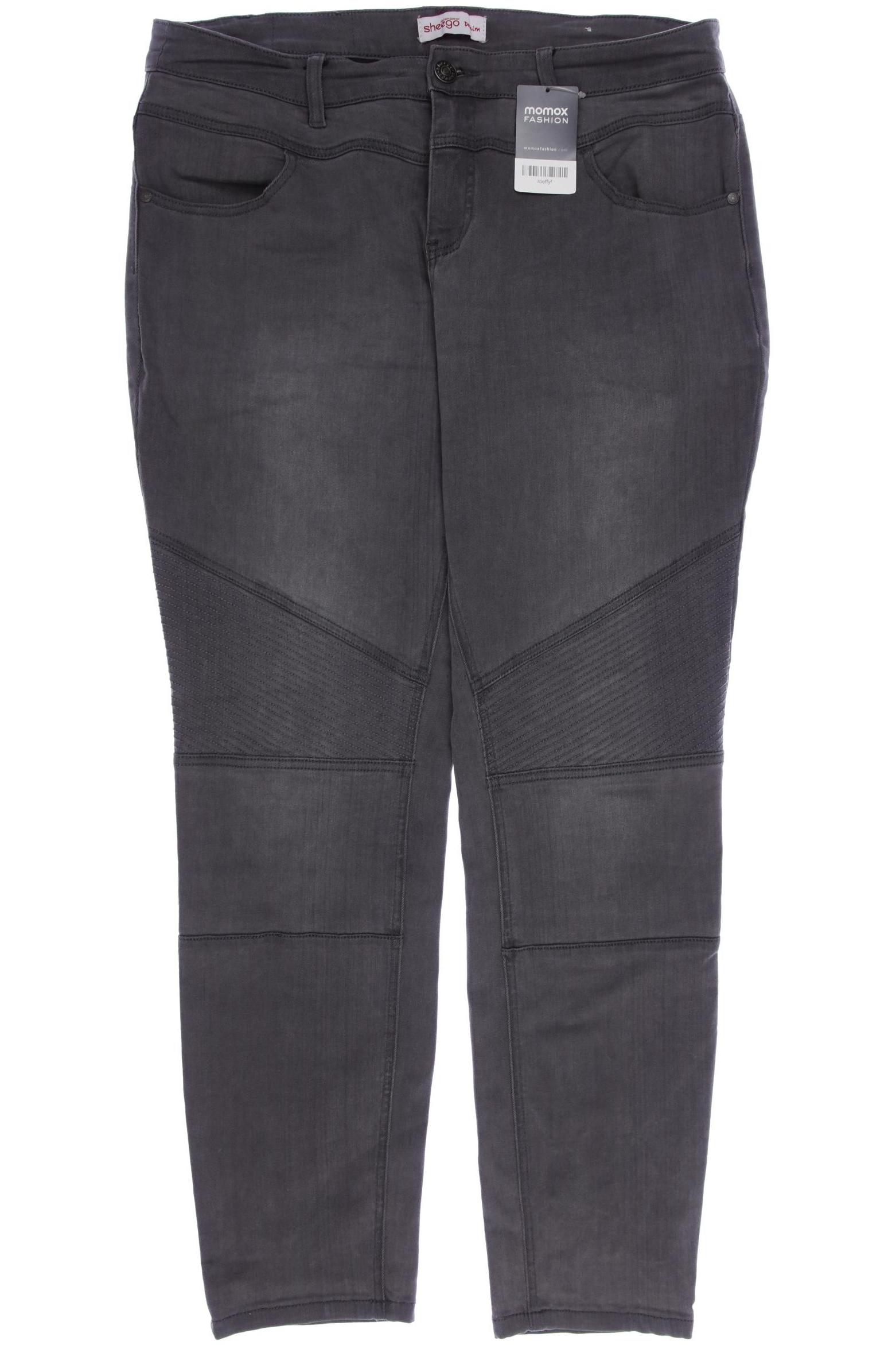 

sheego Damen Jeans, grau, Gr. 48