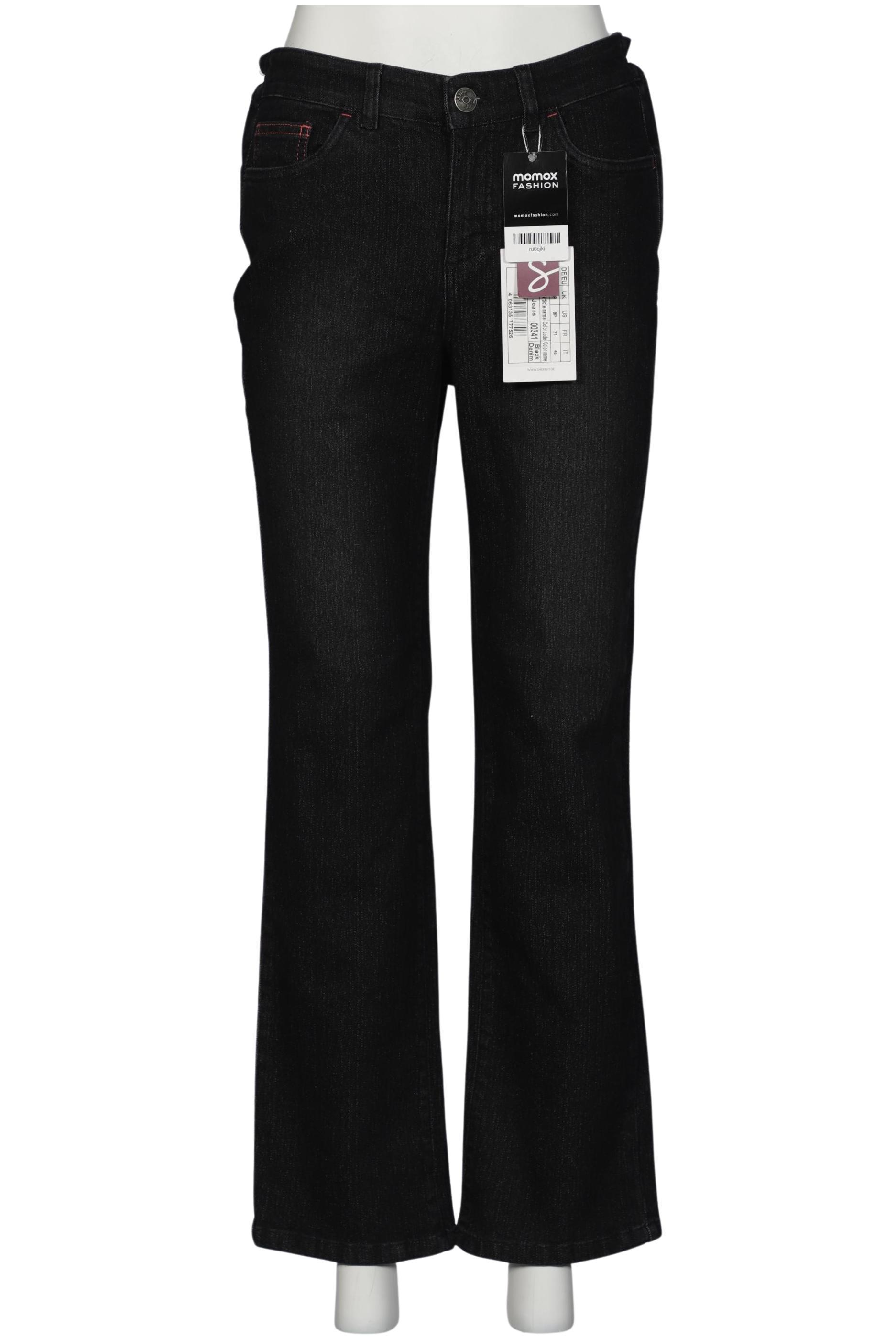 

sheego Damen Jeans, schwarz, Gr. 20
