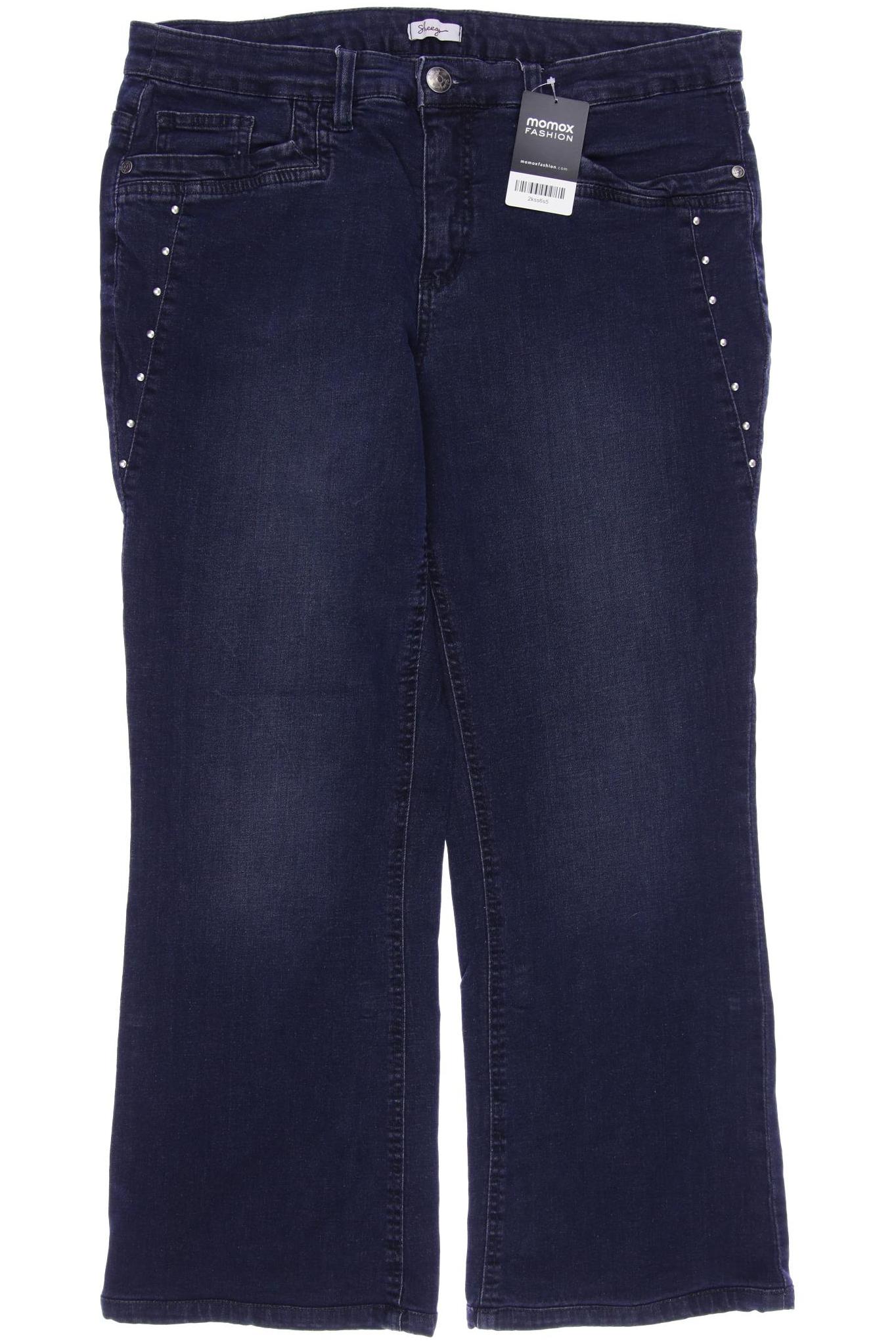 

sheego Damen Jeans, marineblau, Gr. 46