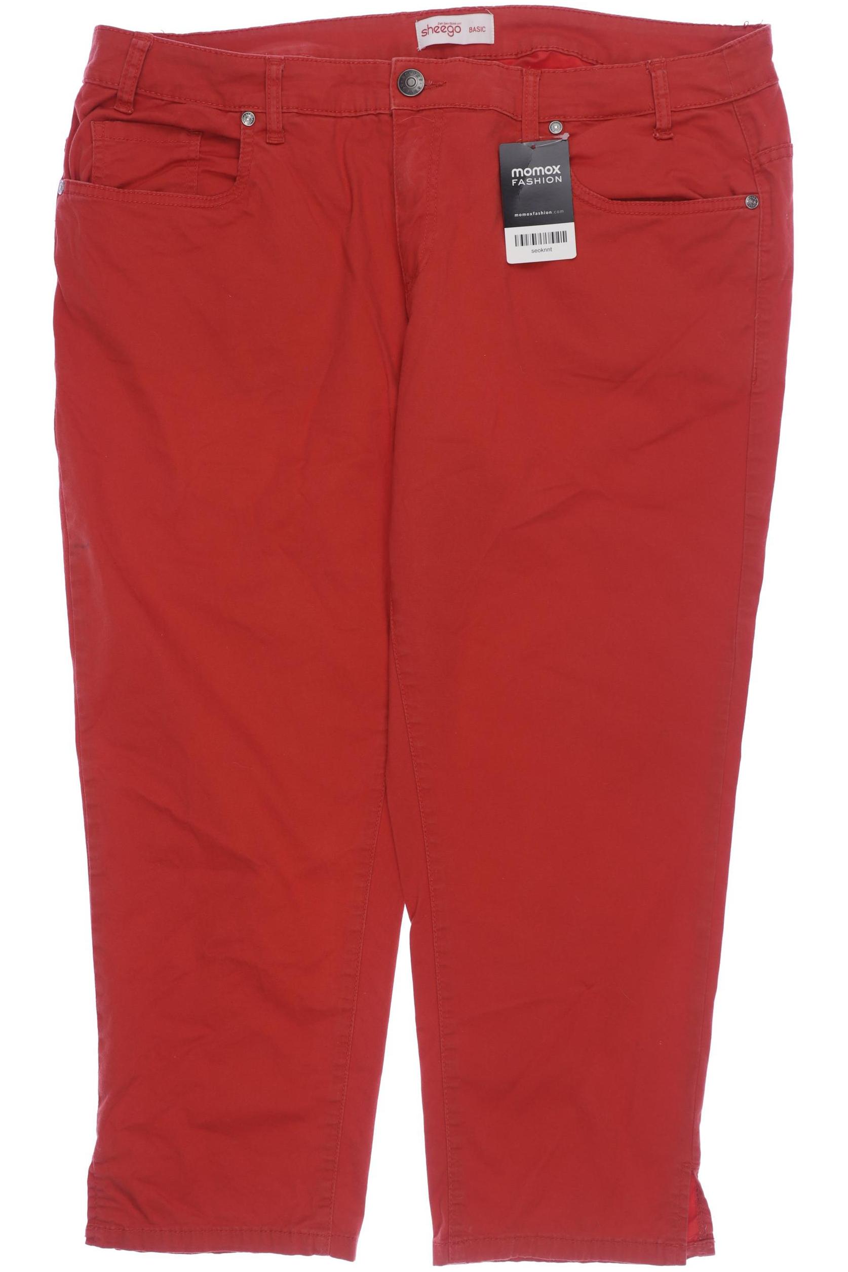 

sheego Damen Jeans, rot, Gr. 50