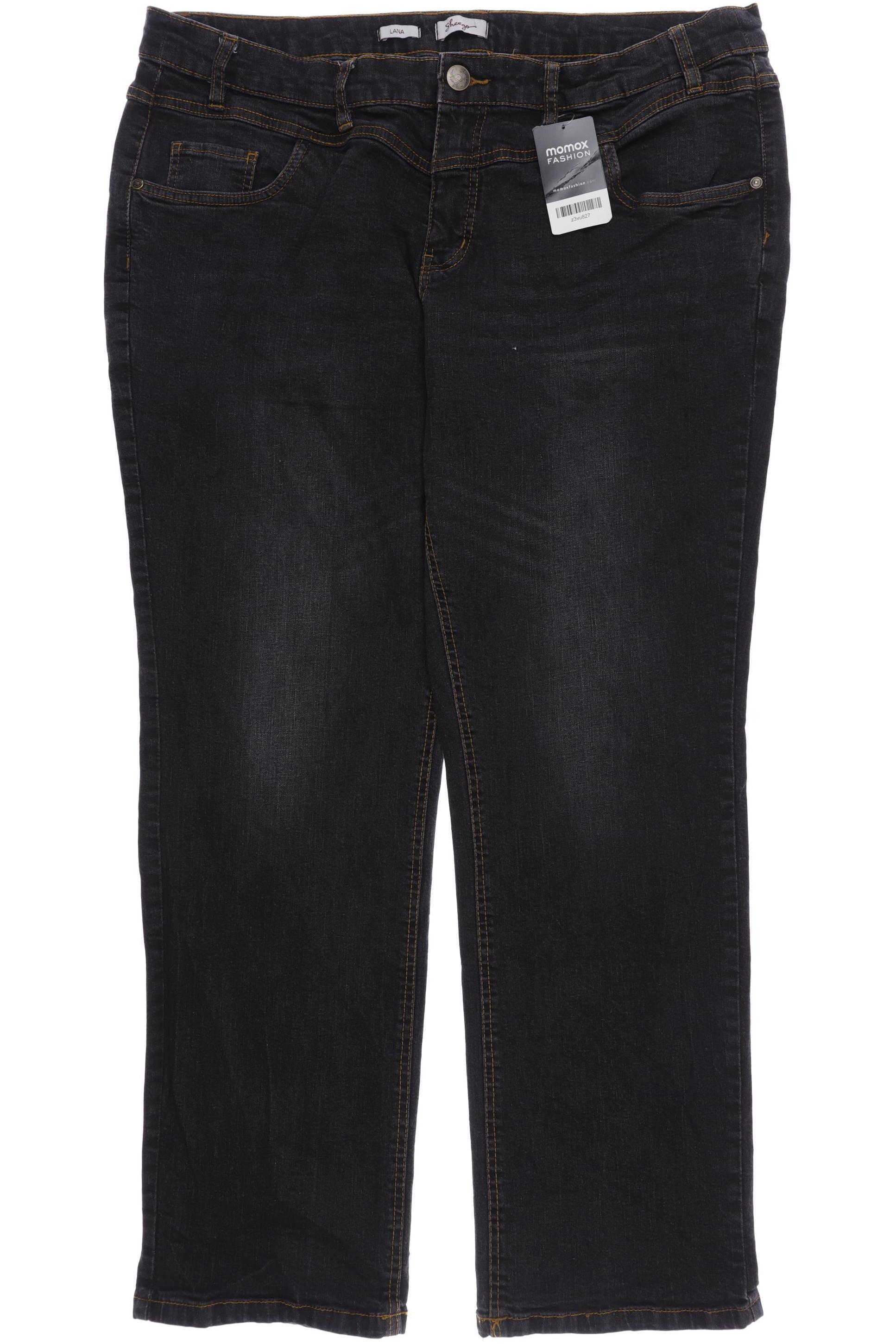 

sheego Damen Jeans, schwarz, Gr. 50