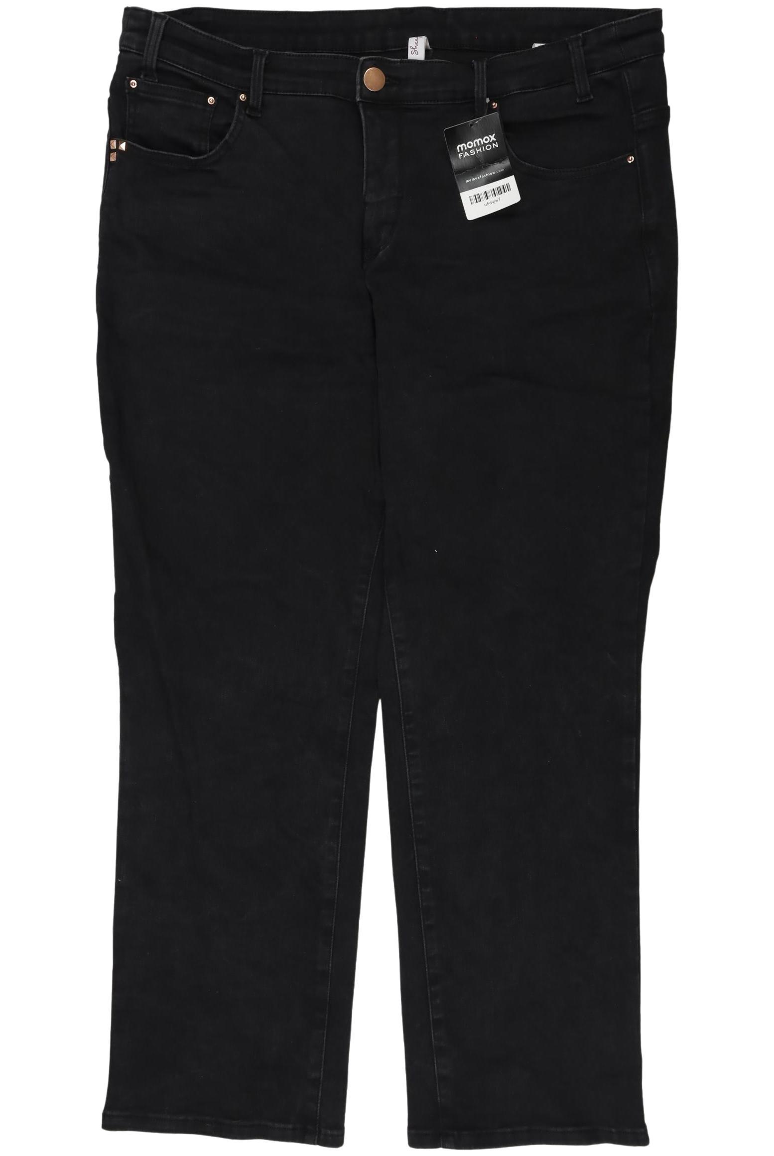 

sheego Damen Jeans, schwarz, Gr. 25