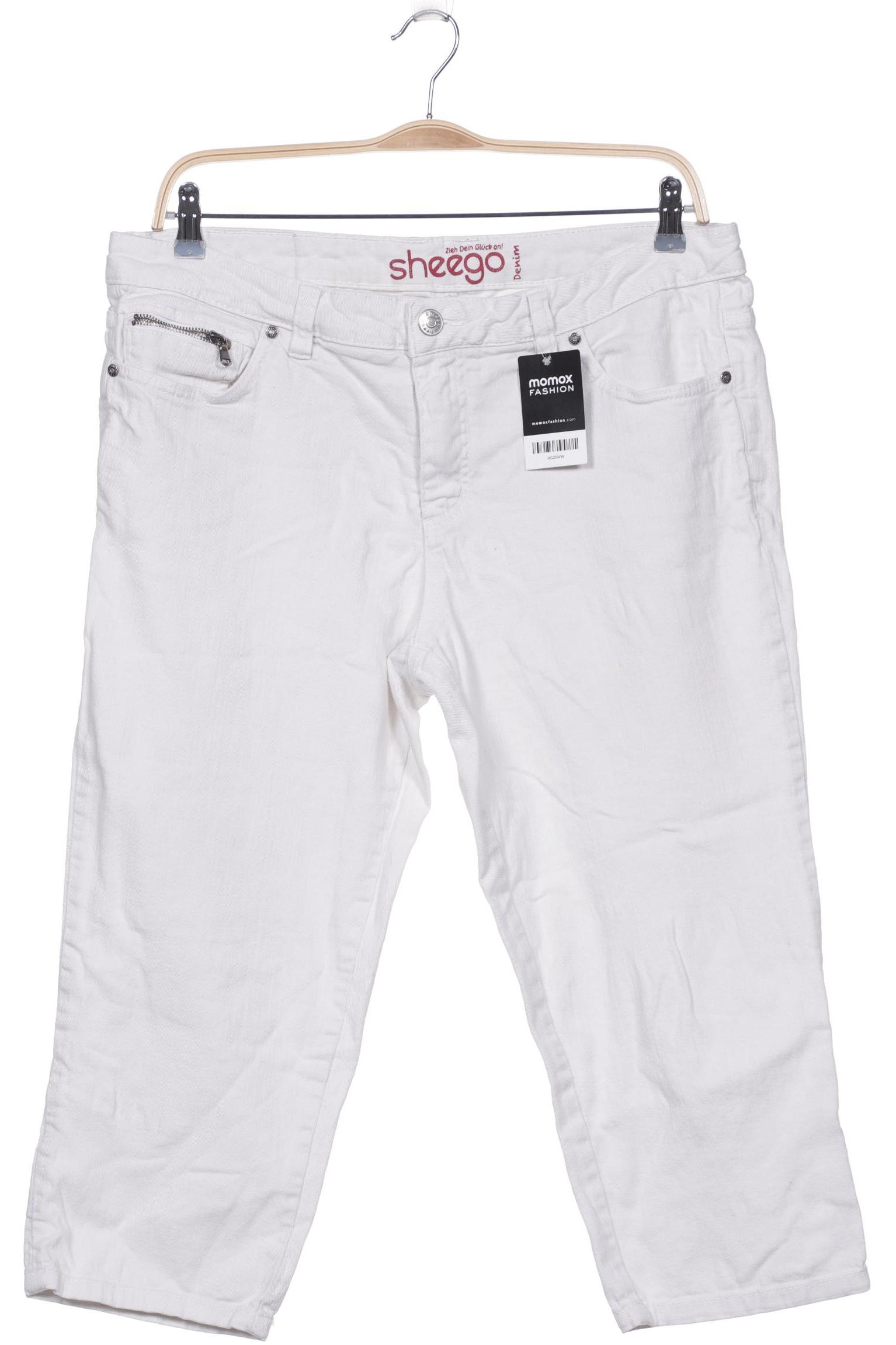 

sheego Damen Jeans, weiß