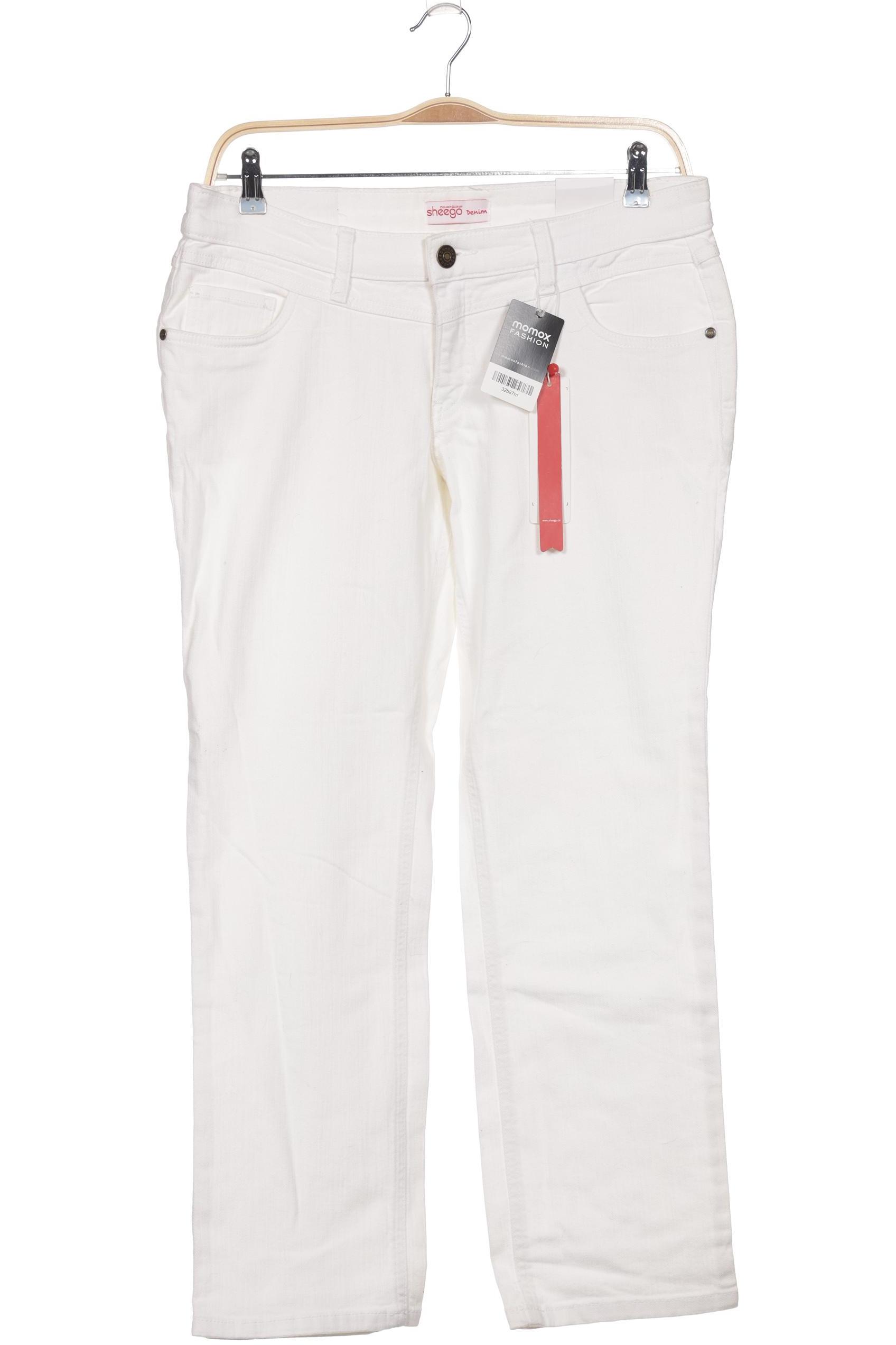 

sheego Damen Jeans, weiß, Gr. 22