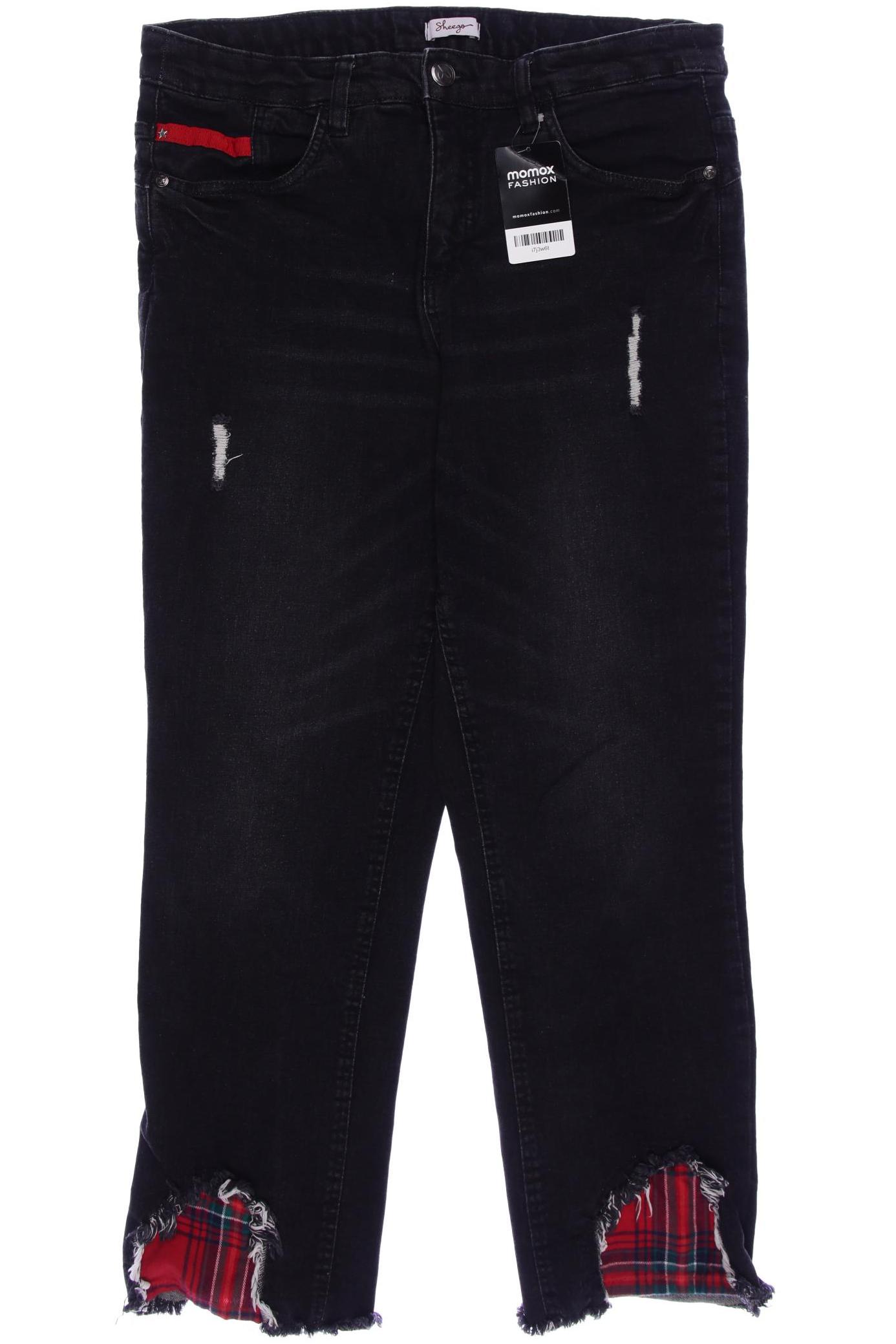 

sheego Damen Jeans, schwarz
