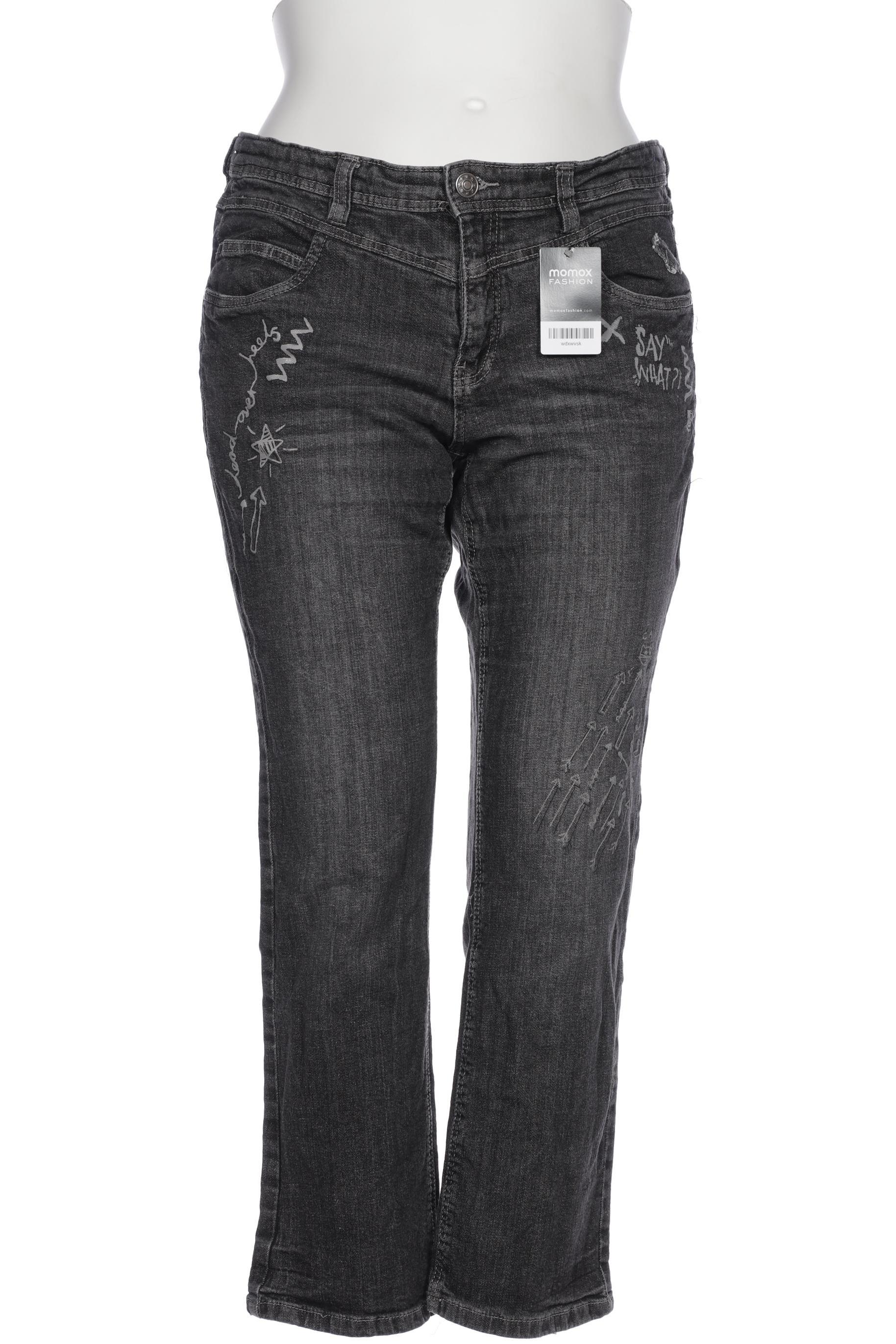 

sheego Damen Jeans, grau, Gr. 46