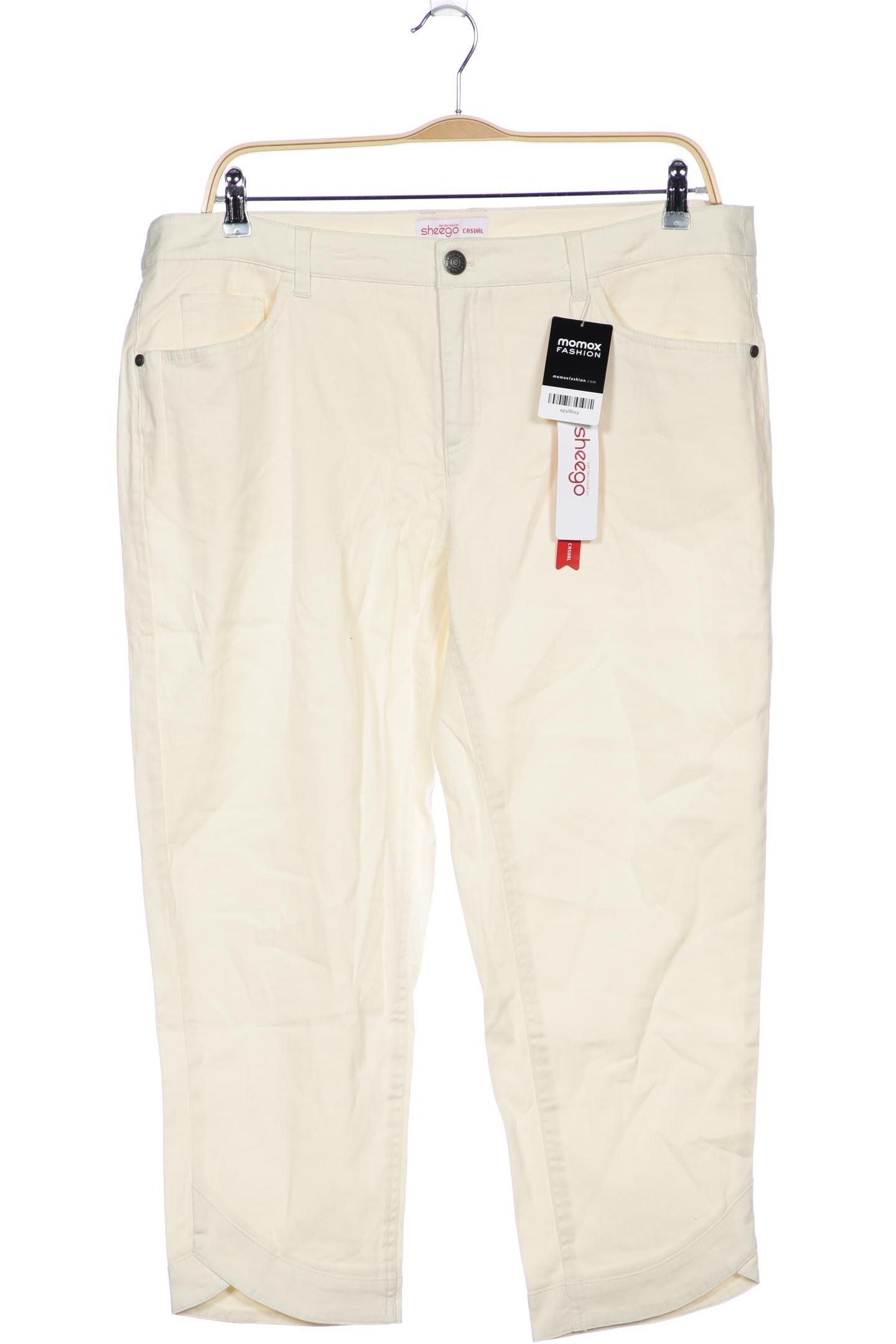

sheego Damen Jeans, cremeweiß