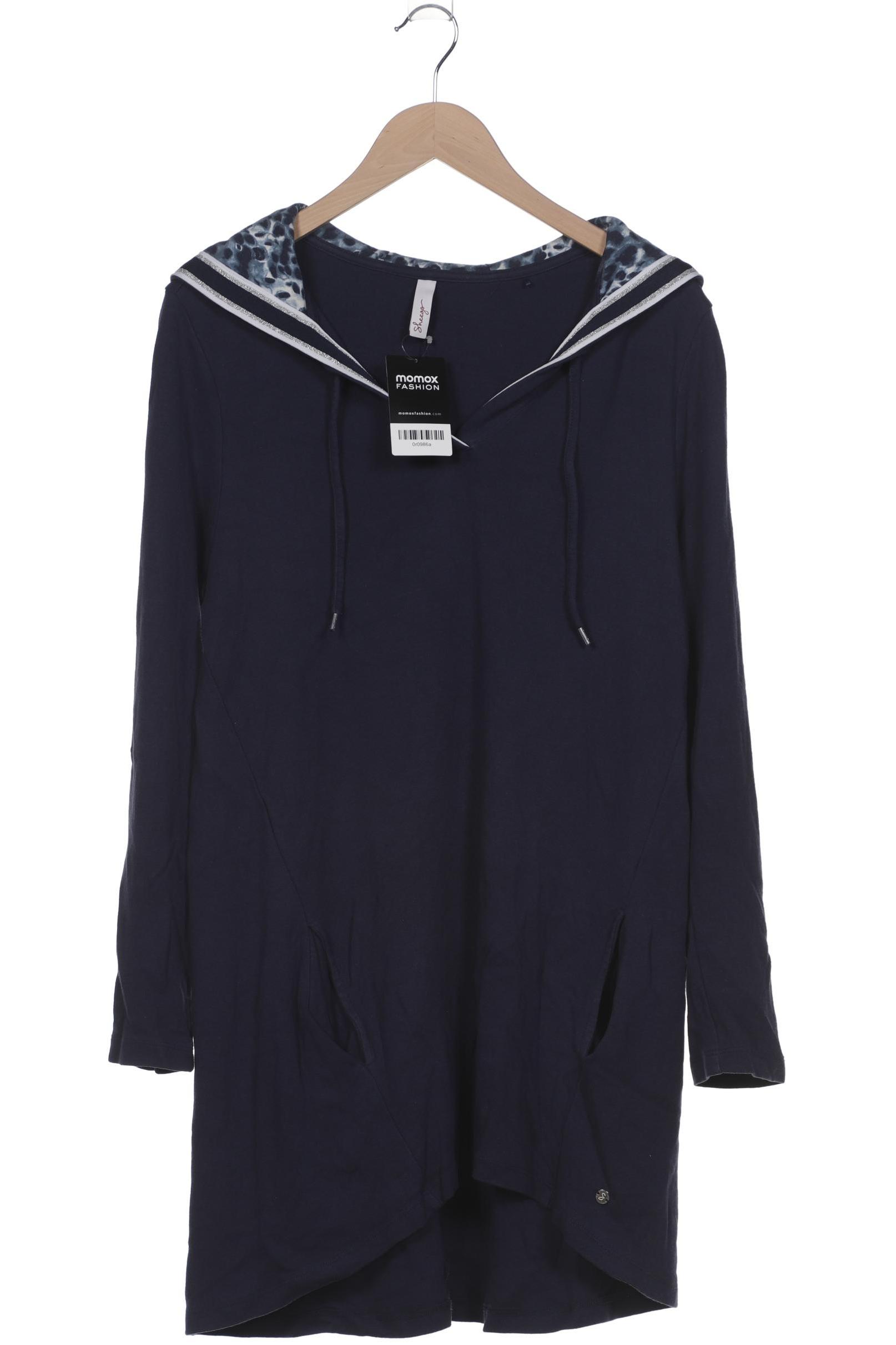 

sheego Damen Kapuzenpullover, marineblau, Gr. 40