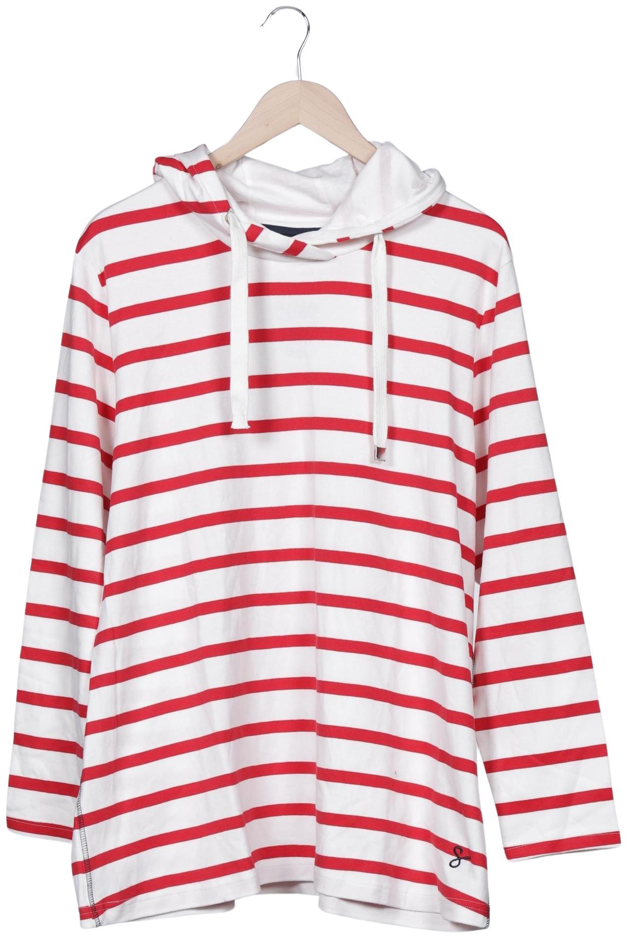 

sheego Damen Kapuzenpullover, weiß, Gr. 48