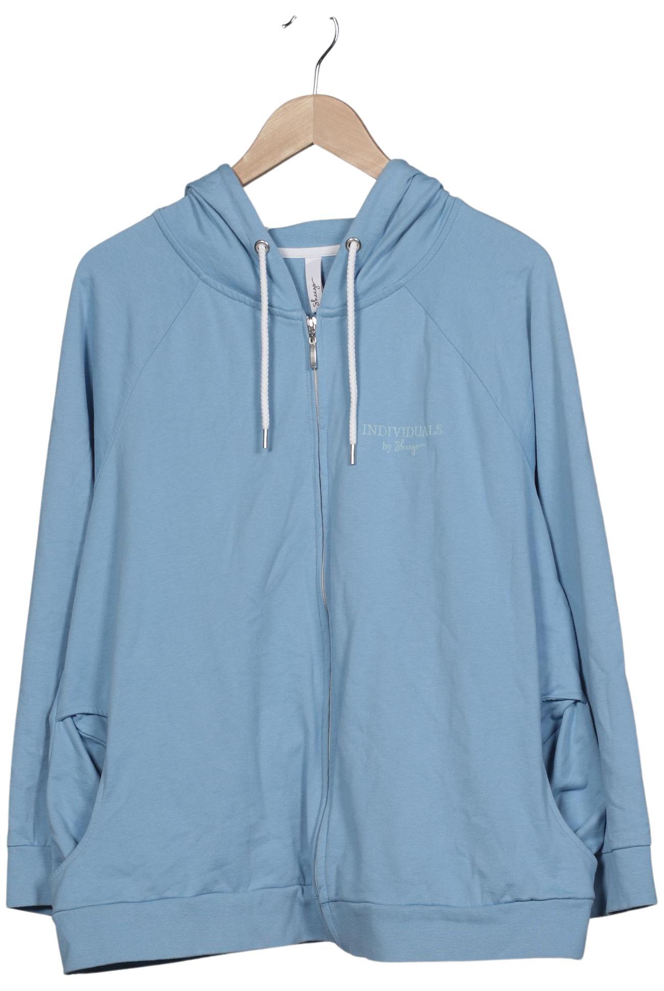

sheego Damen Kapuzenpullover, hellblau, Gr. 44
