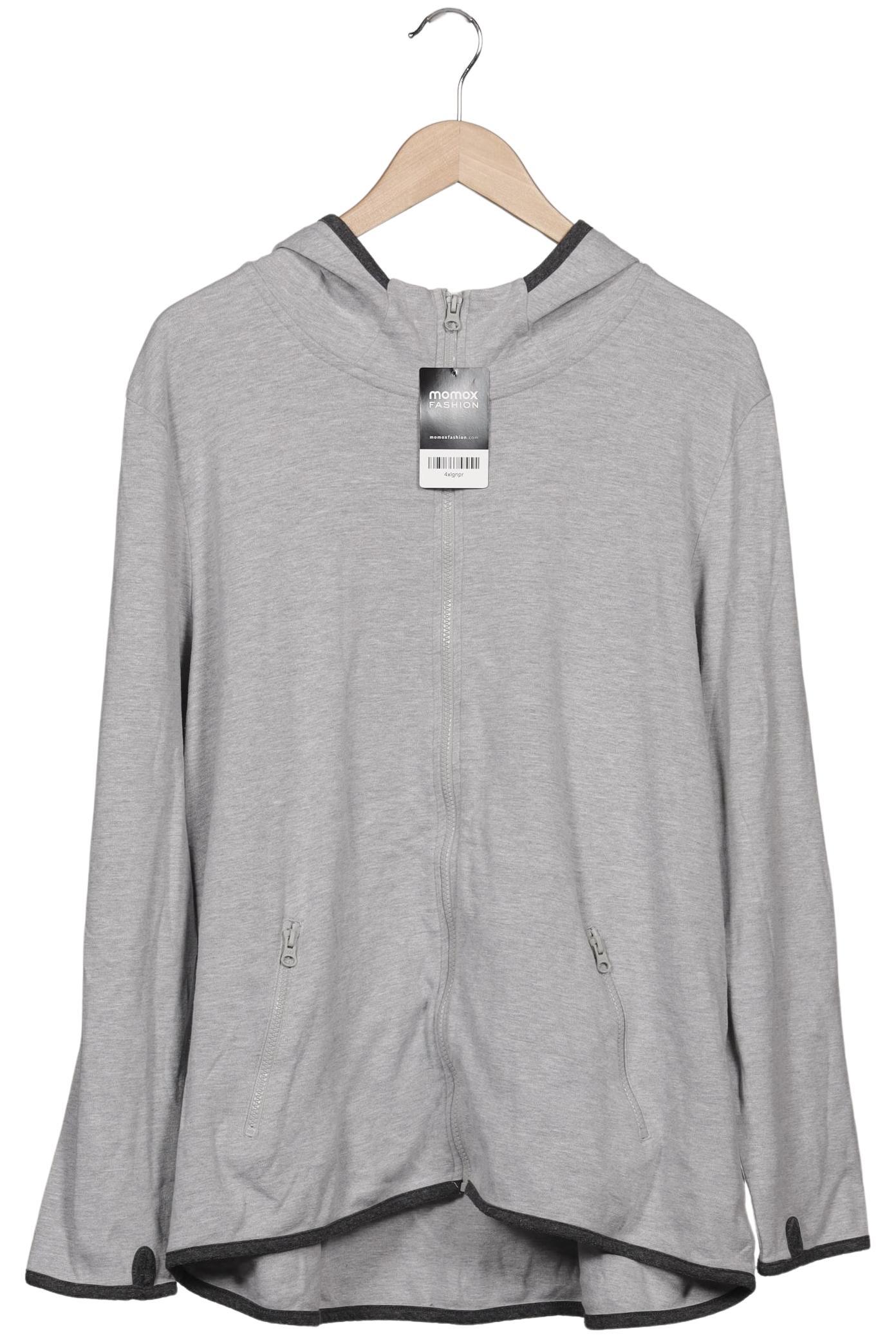 

sheego Damen Kapuzenpullover, grau, Gr. 48