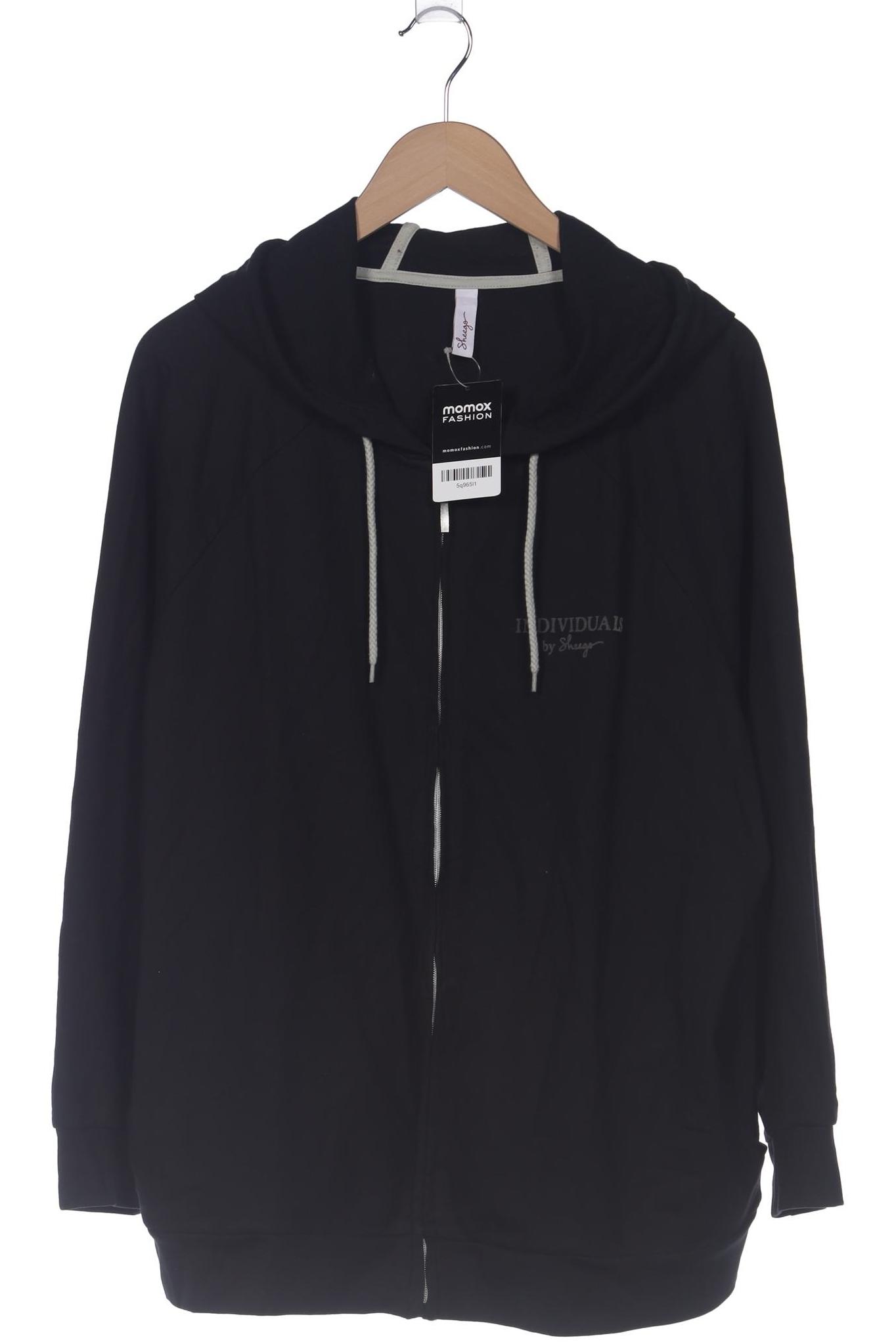 

sheego Damen Kapuzenpullover, schwarz, Gr. 48