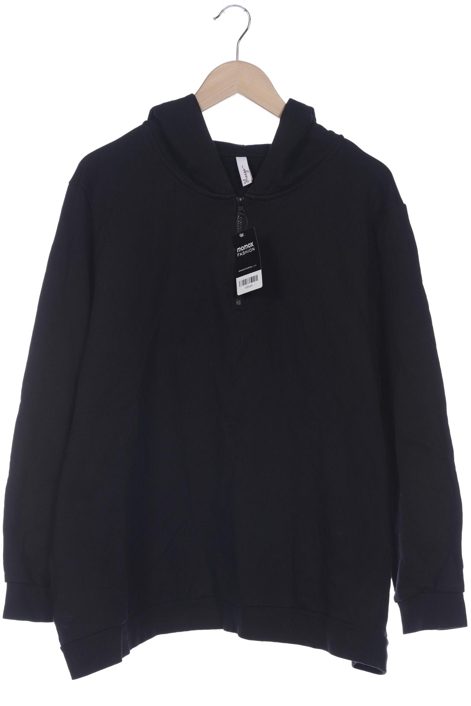 

sheego Damen Kapuzenpullover, schwarz, Gr. 48