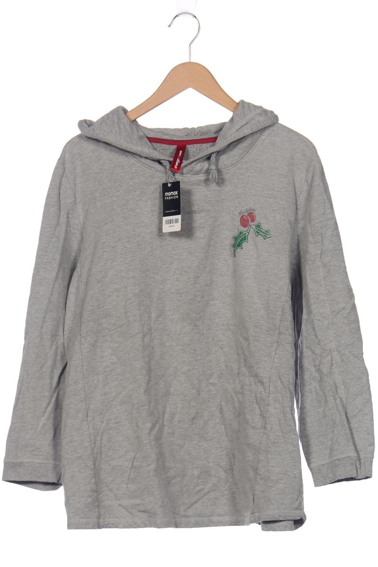 

sheego Damen Kapuzenpullover, grau, Gr. 52