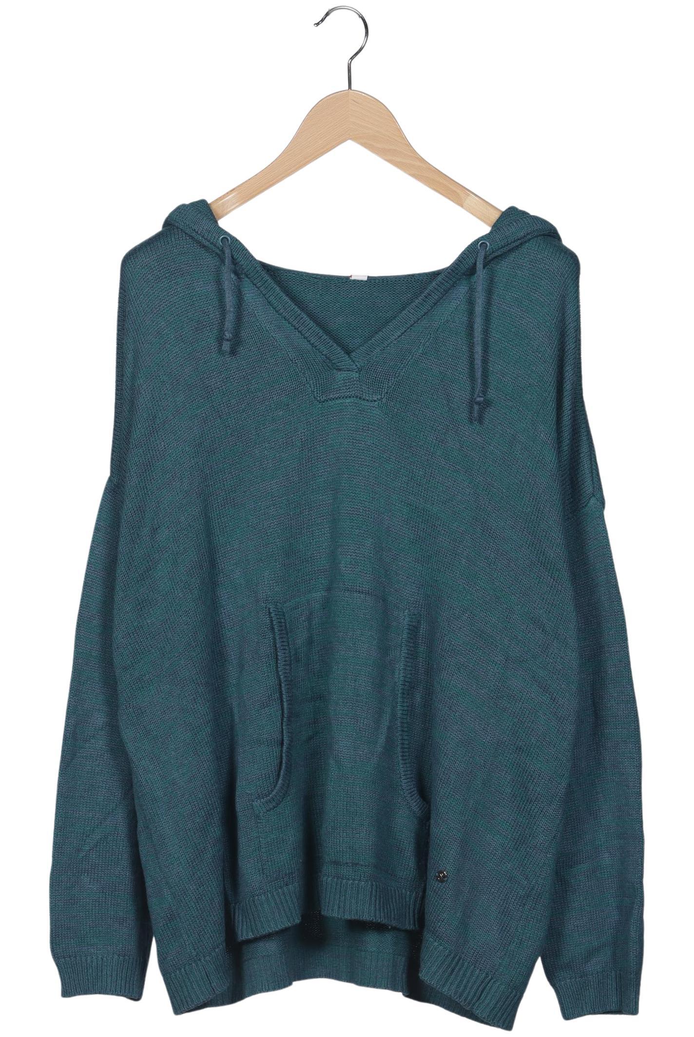 

sheego Damen Kapuzenpullover, türkis, Gr. 48