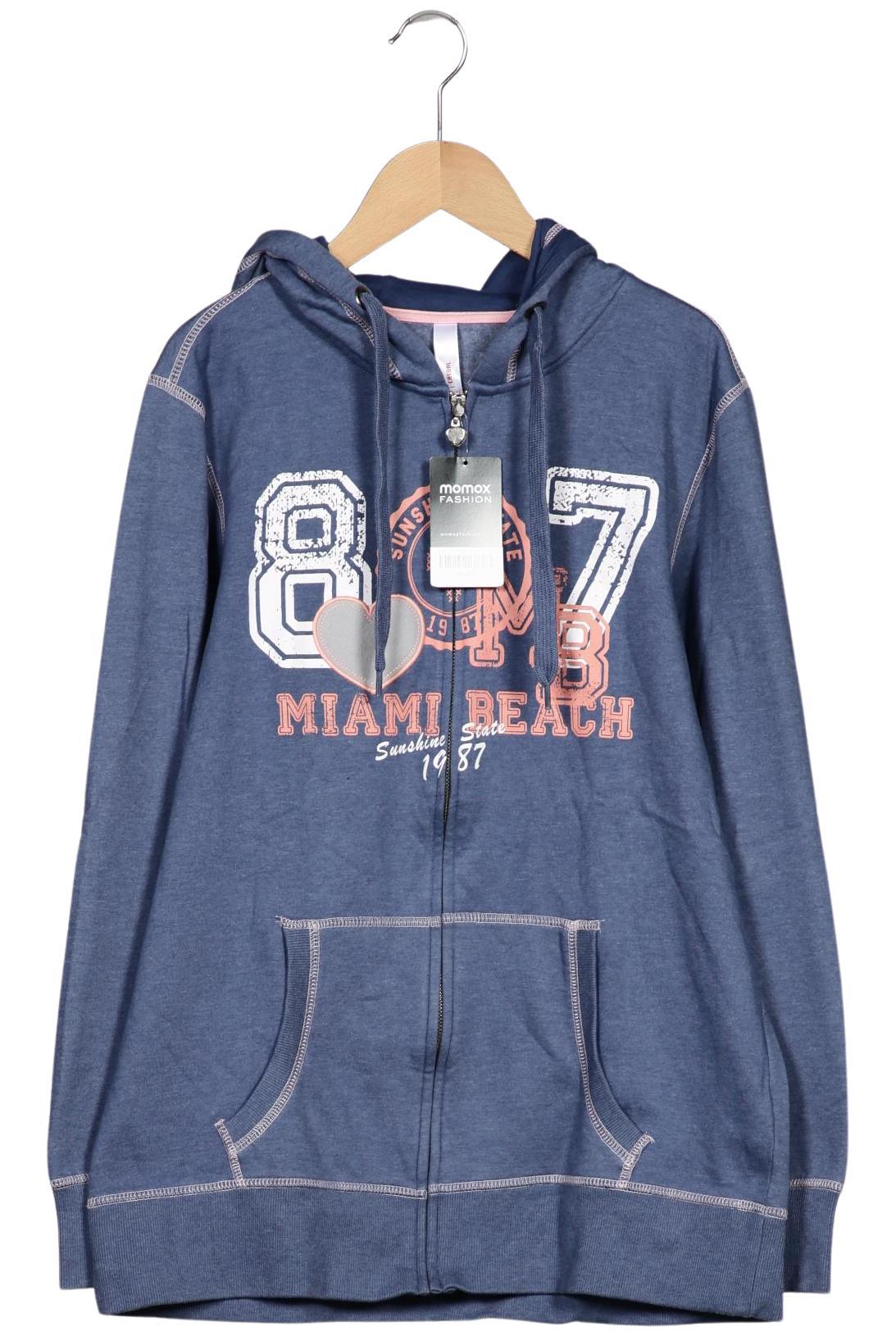 

sheego Damen Kapuzenpullover, marineblau, Gr. 40