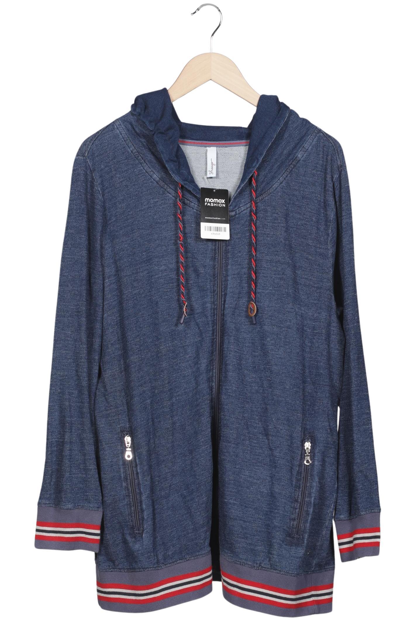 

sheego Damen Kapuzenpullover, marineblau, Gr. 48