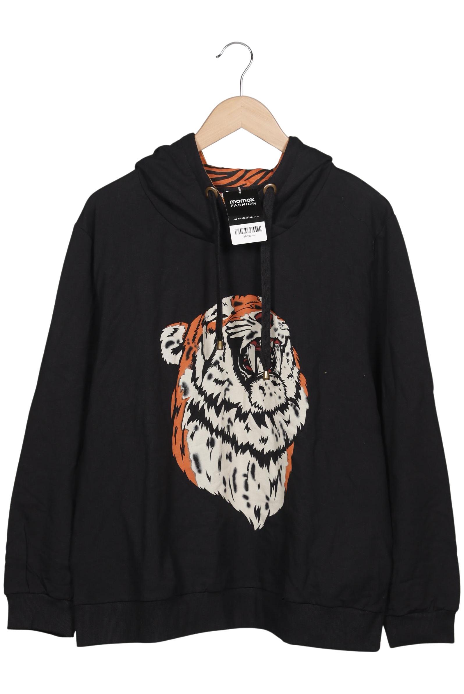 

sheego Damen Kapuzenpullover, schwarz, Gr. 44