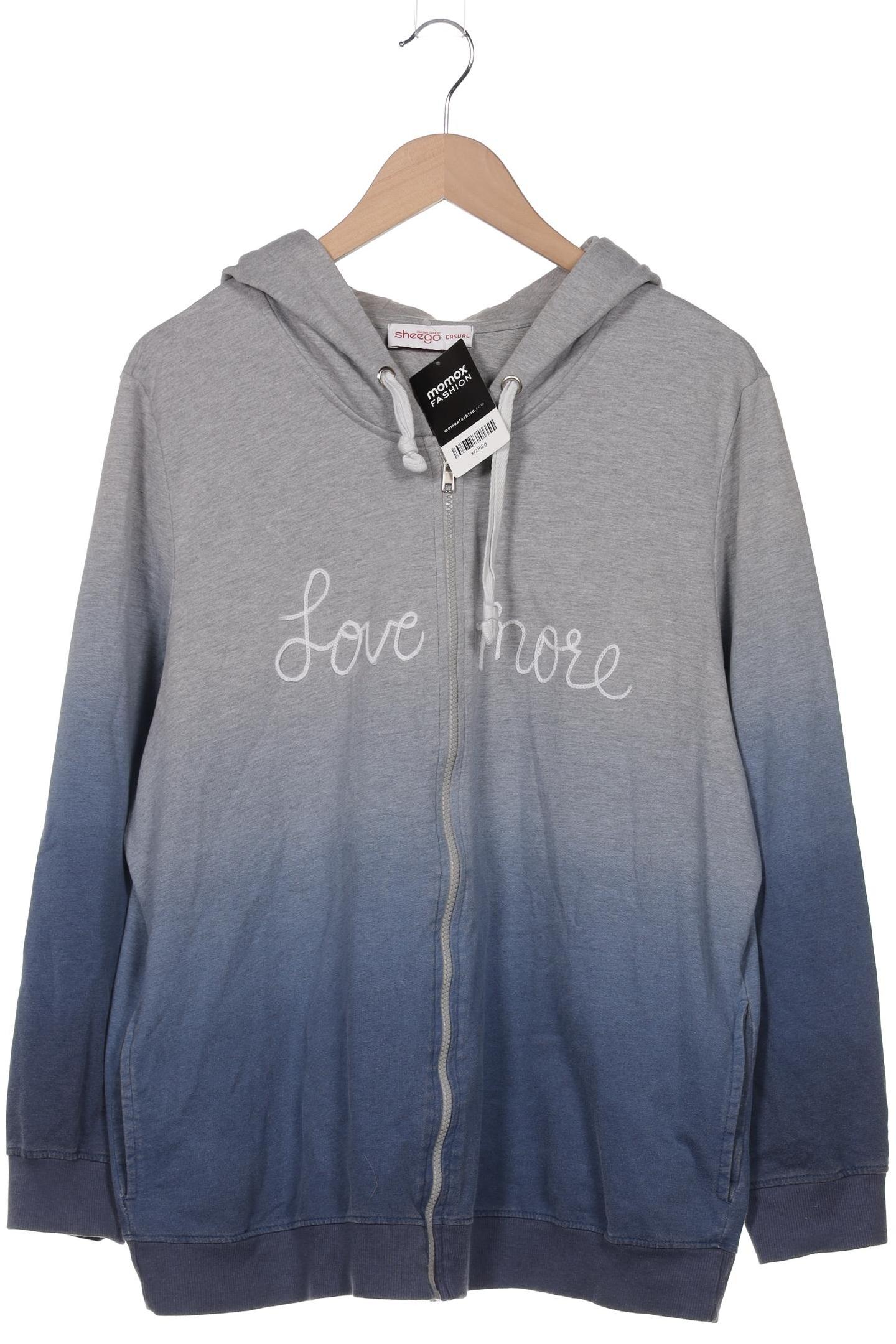 

sheego Damen Kapuzenpullover, blau, Gr. 46