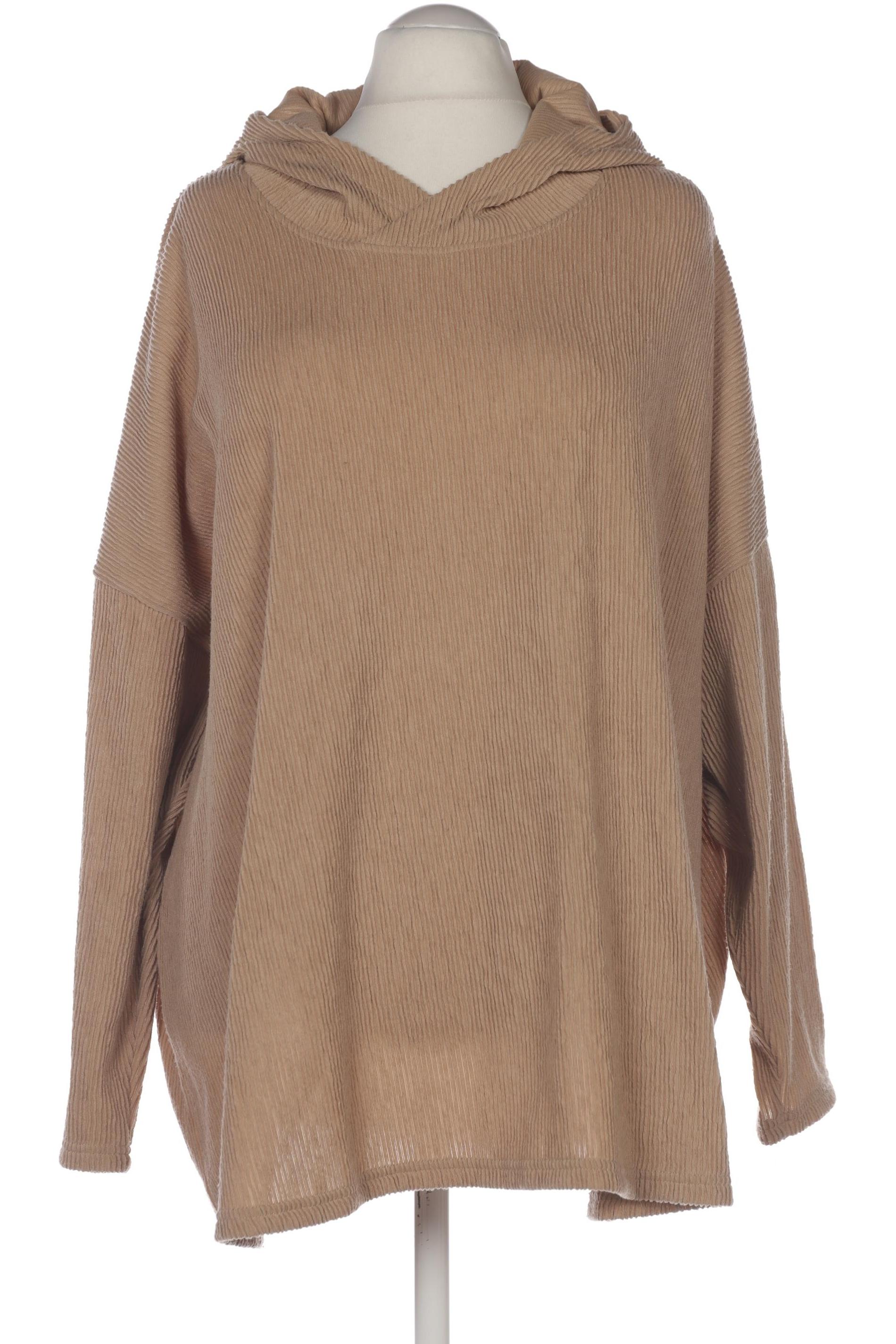 

sheego Damen Kapuzenpullover, beige, Gr. 56