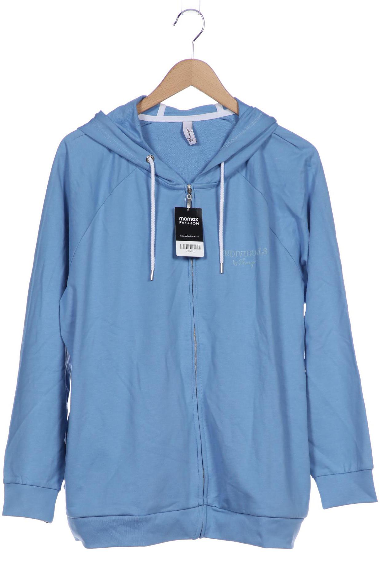 

sheego Damen Kapuzenpullover, blau, Gr. 48