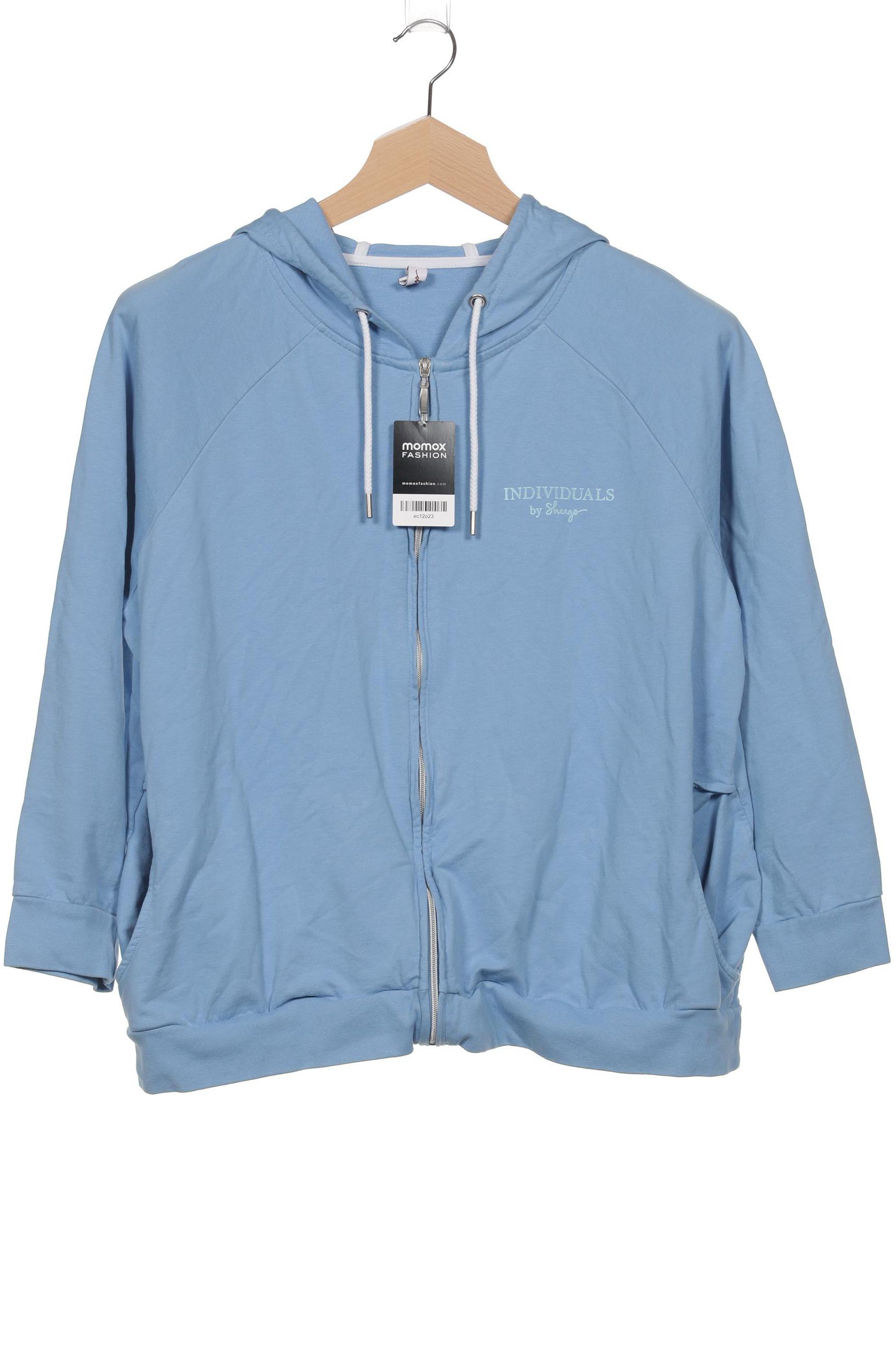 

sheego Damen Kapuzenpullover, blau, Gr. 48