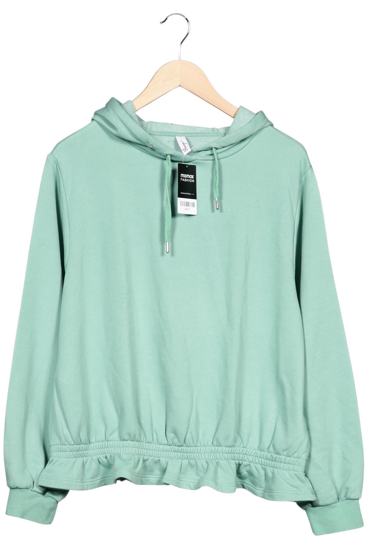 

sheego Damen Kapuzenpullover, hellgrün, Gr. 40
