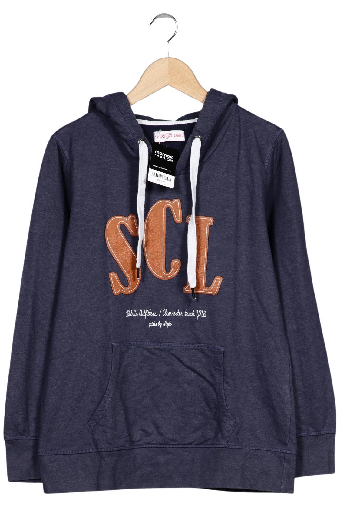 

sheego Damen Kapuzenpullover, marineblau, Gr. 40