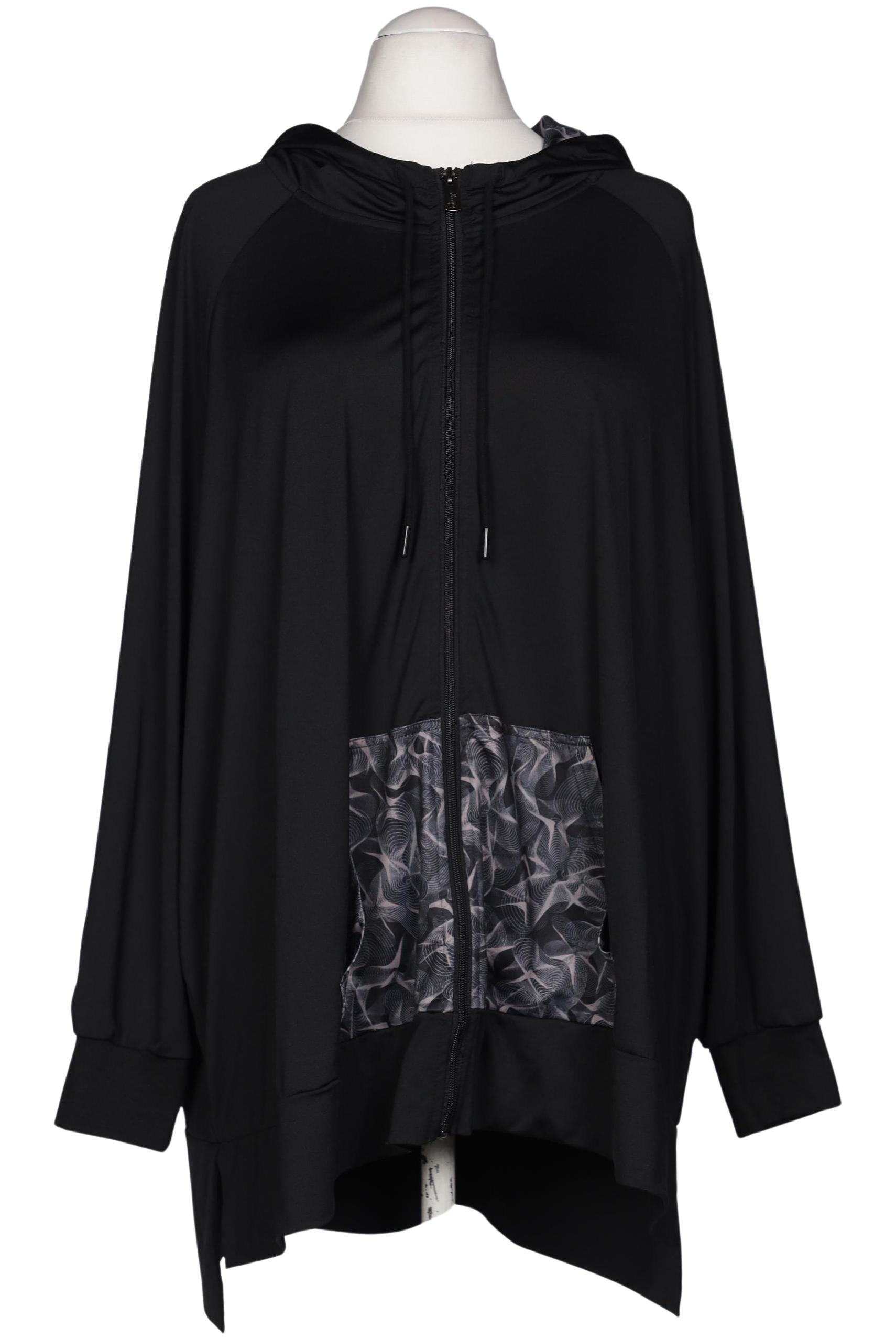 

sheego Damen Kapuzenpullover, schwarz, Gr. 52