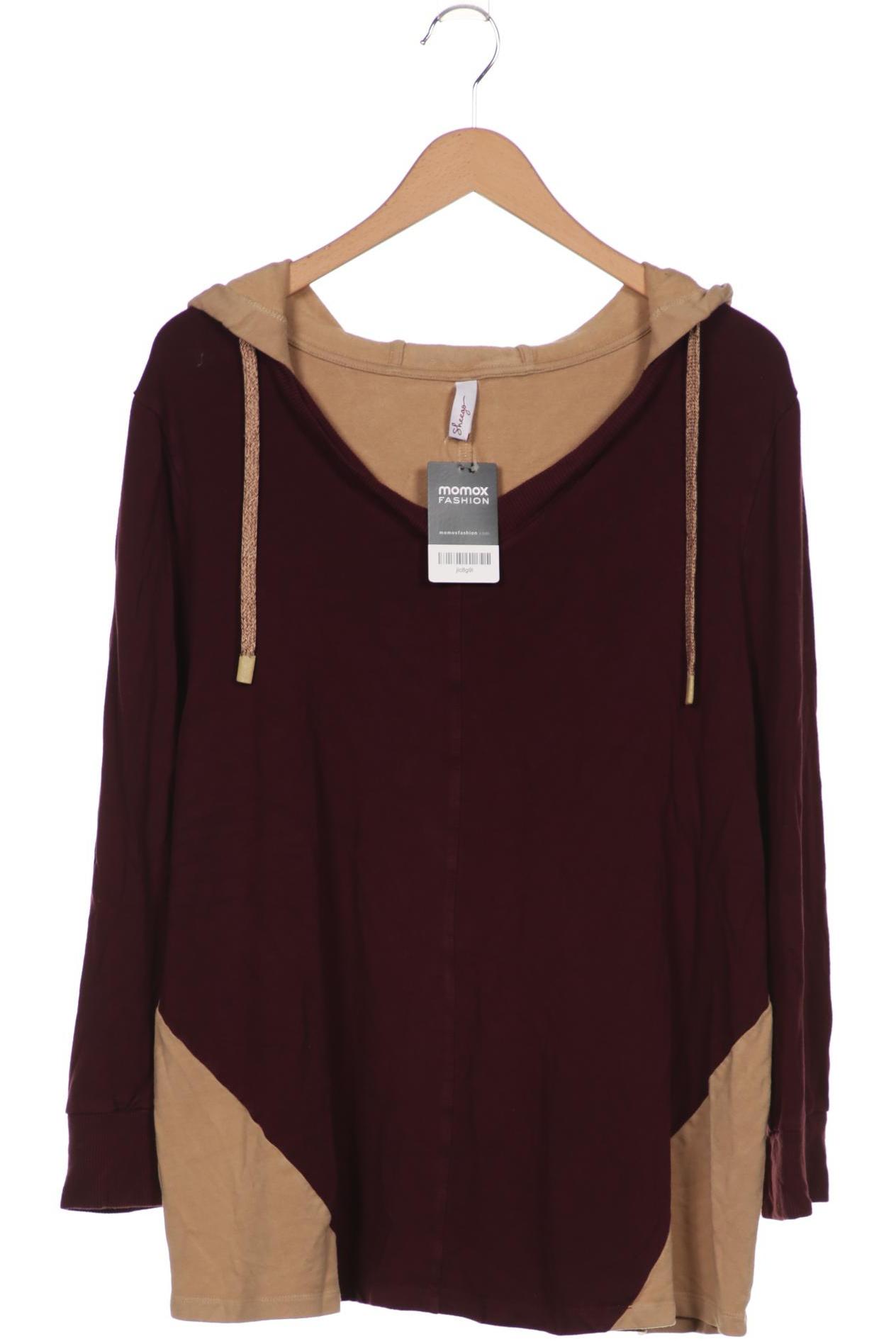 

sheego Damen Kapuzenpullover, bordeaux, Gr. 48
