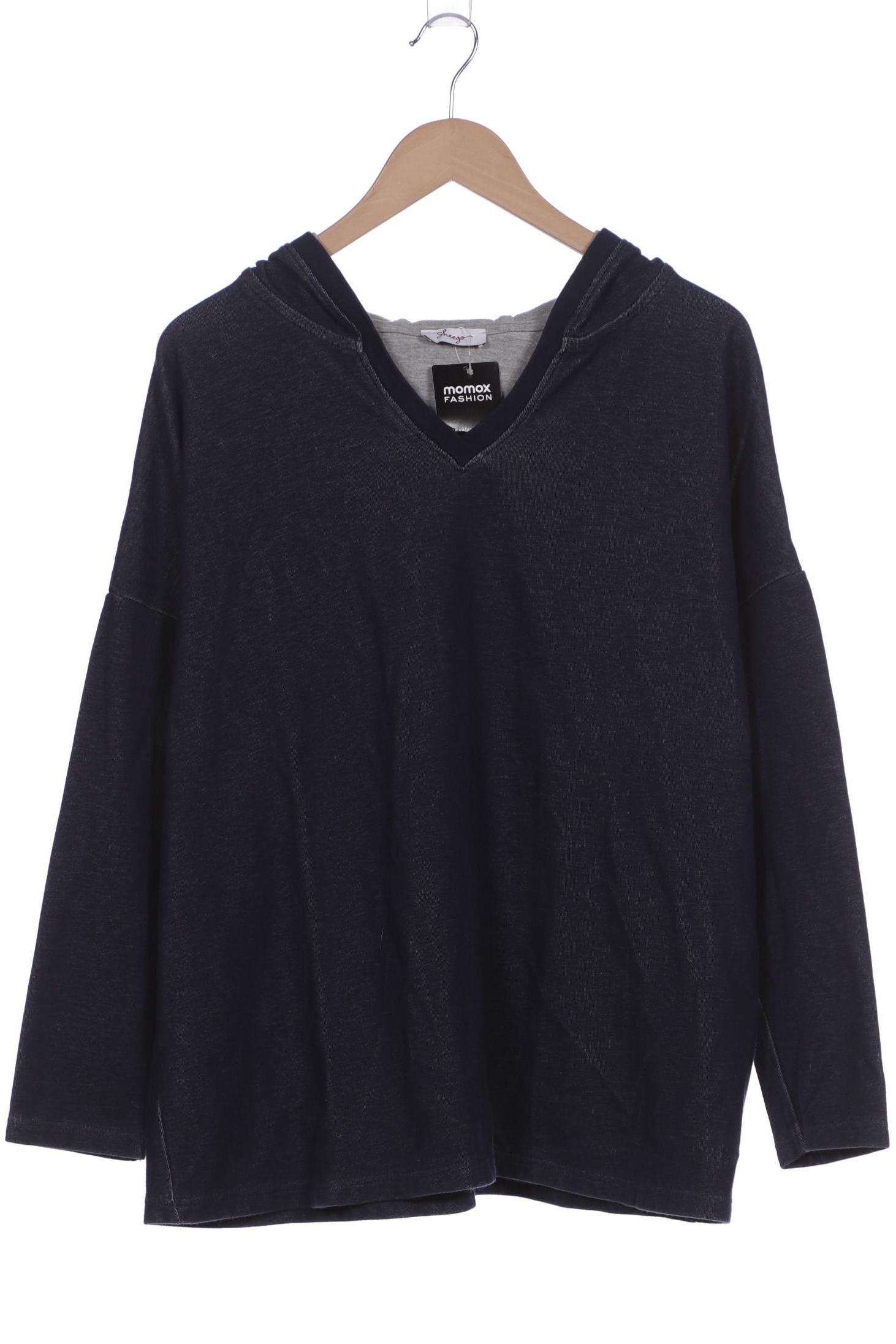 

sheego Damen Kapuzenpullover, marineblau, Gr. 48