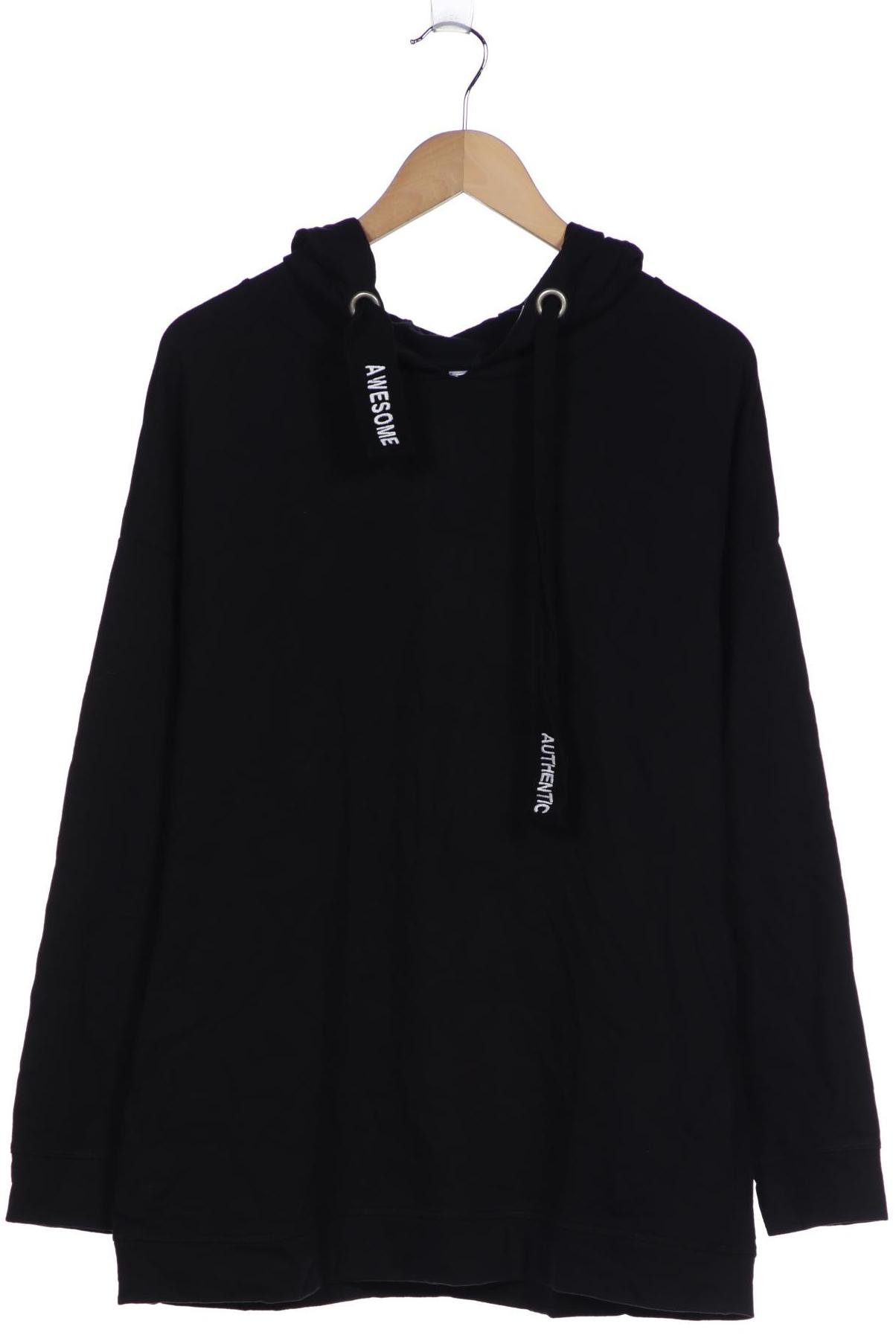 

sheego Damen Kapuzenpullover, schwarz