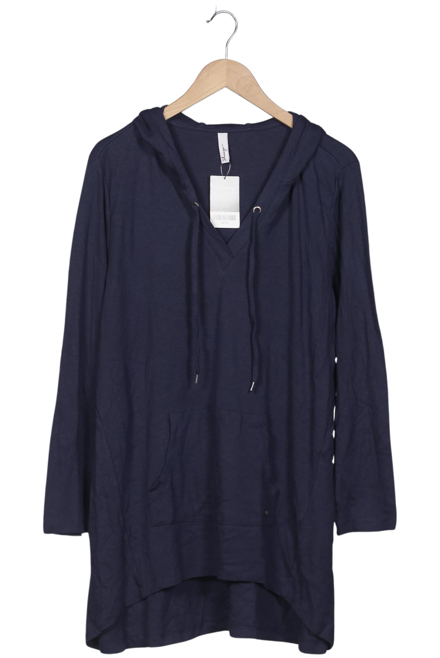 

sheego Damen Kapuzenpullover, marineblau, Gr. 48