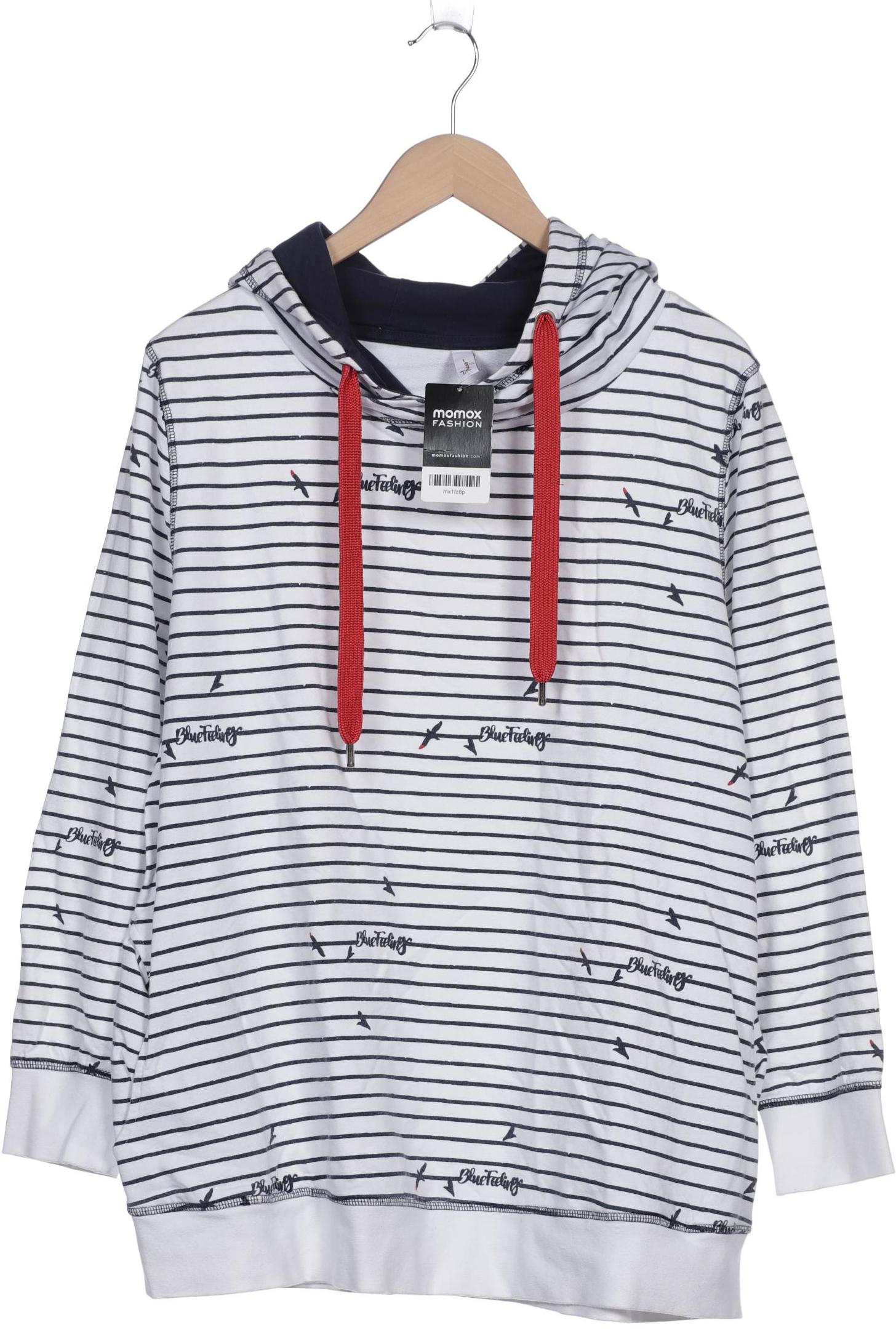 

sheego Damen Kapuzenpullover, weiß
