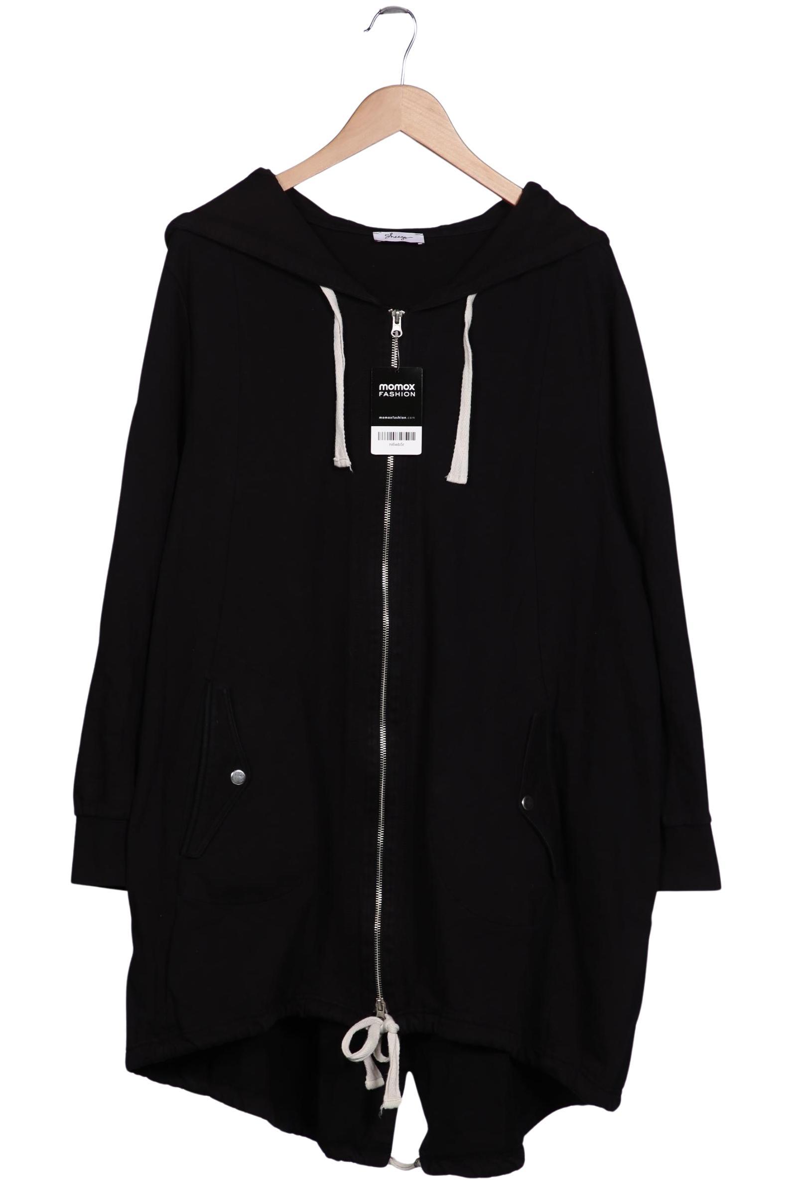 

sheego Damen Kapuzenpullover, schwarz, Gr. 48