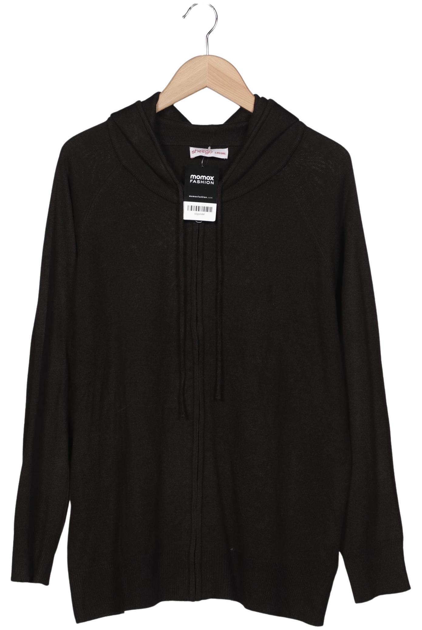 

sheego Damen Kapuzenpullover, schwarz, Gr. 44