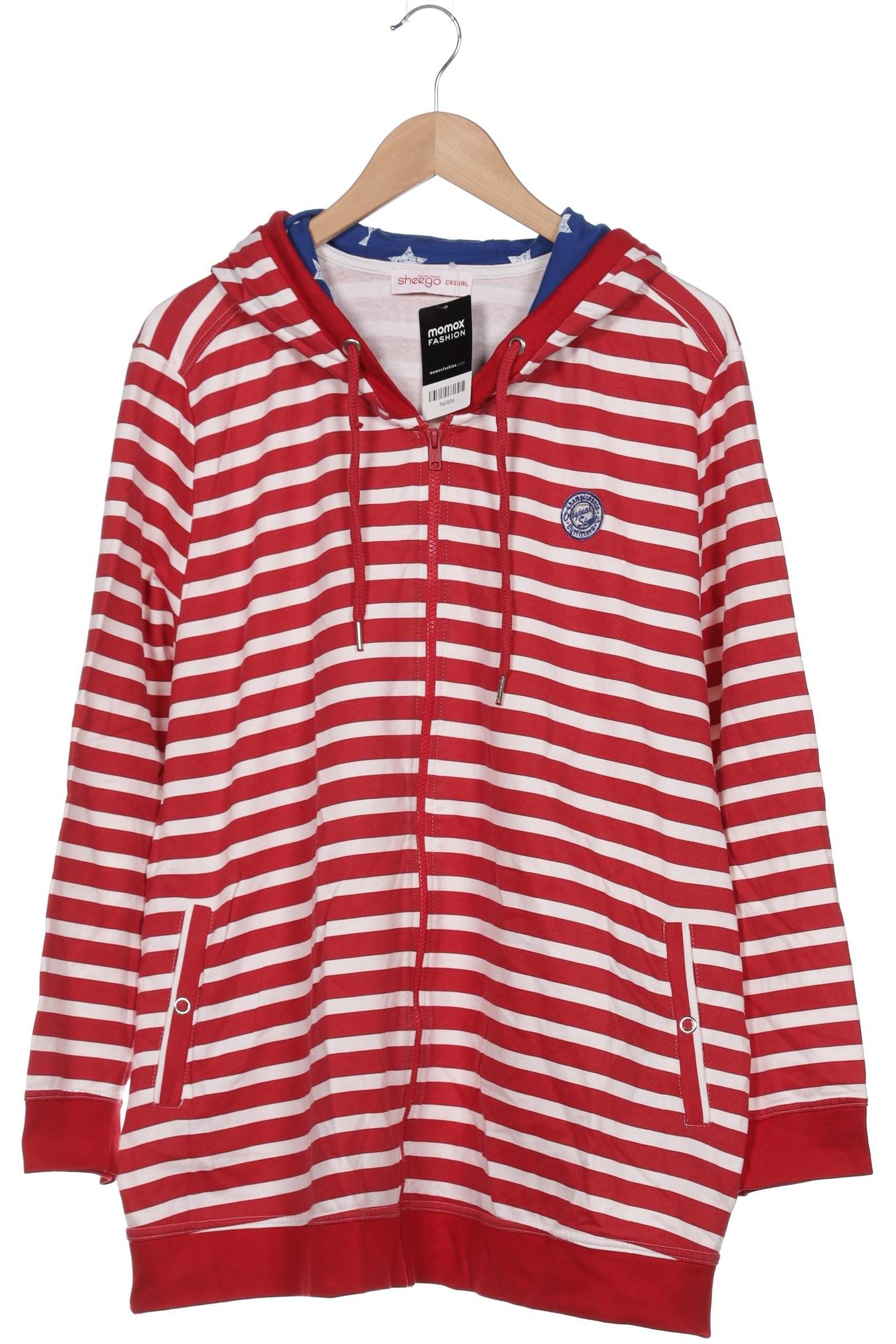 

sheego Damen Kapuzenpullover, rot, Gr. 52